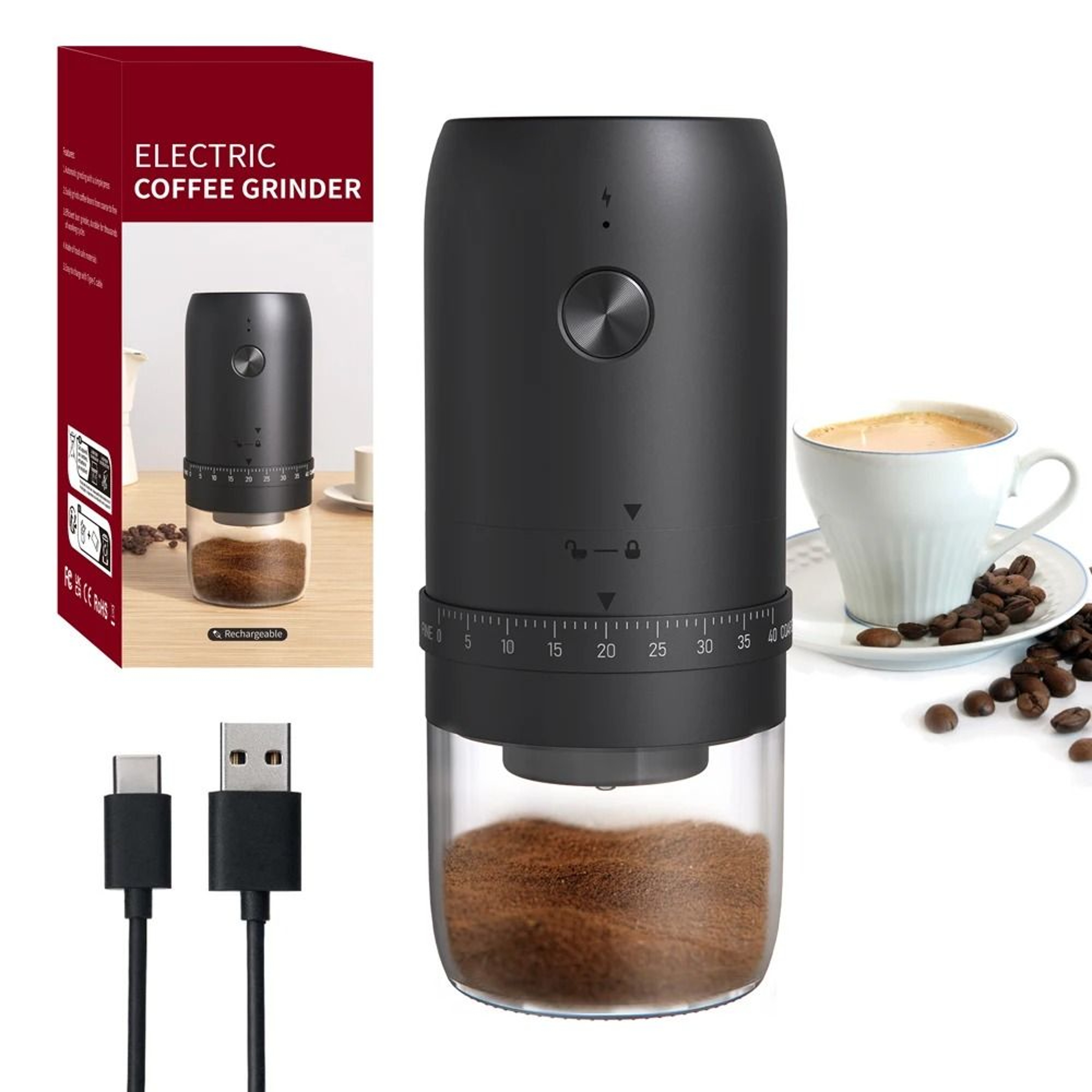 BrewMate 40Setting Electric Coffee Grinder 7