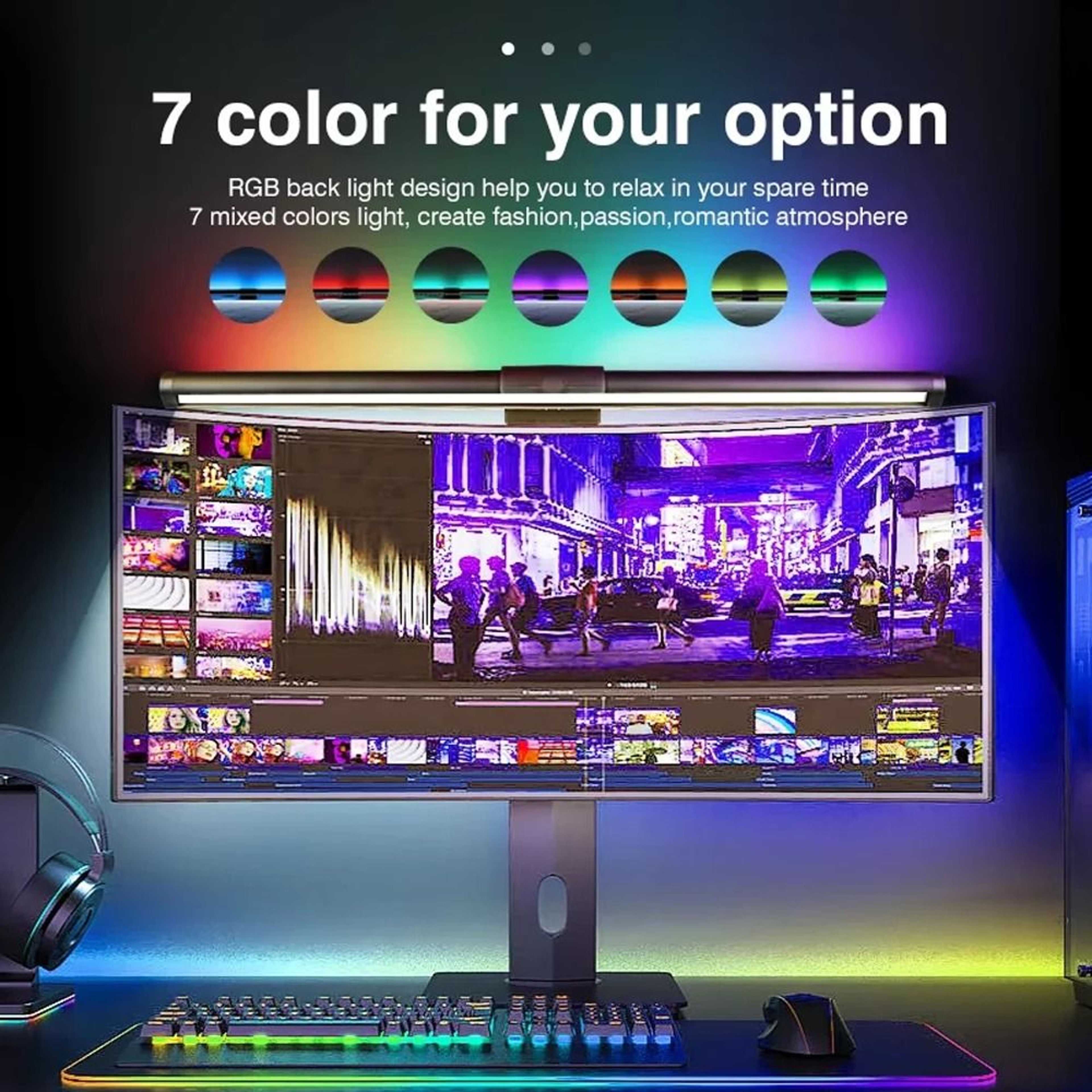 NovaGlow RGB Touch Monitor Light 6