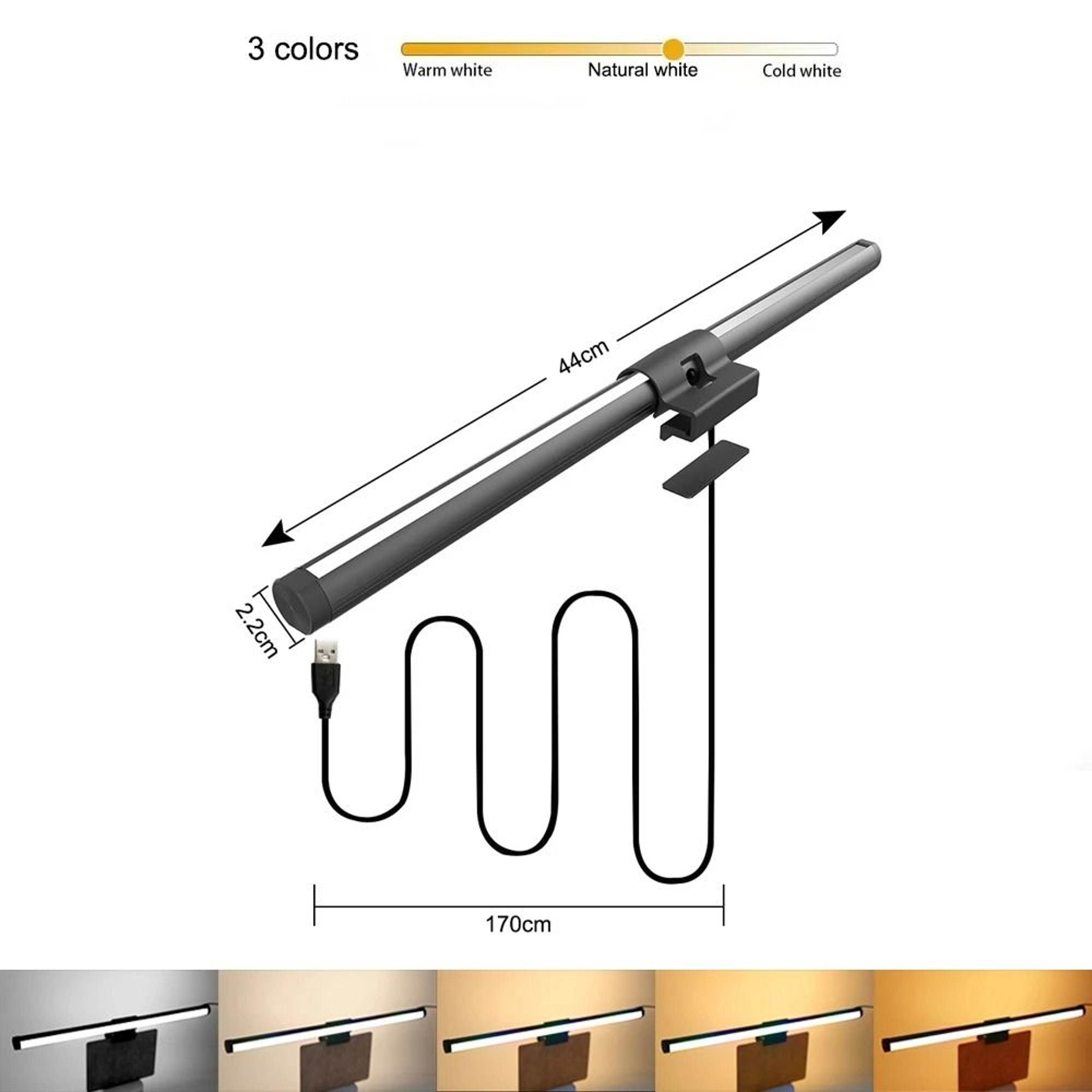 Eye Comfort Dimmable Monitor Light Bar 7