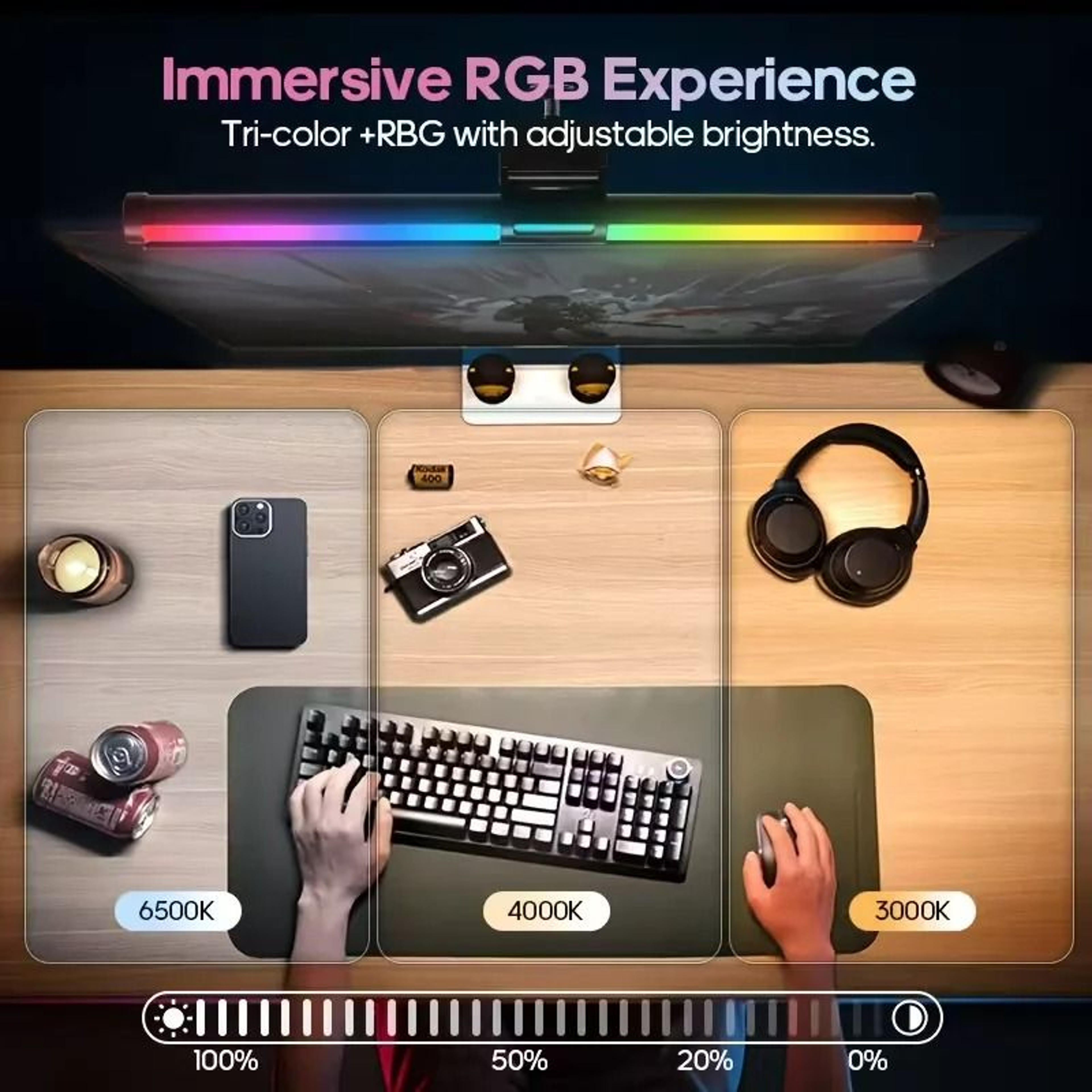 RGB CCT Gaming Monitor Light Bar 0