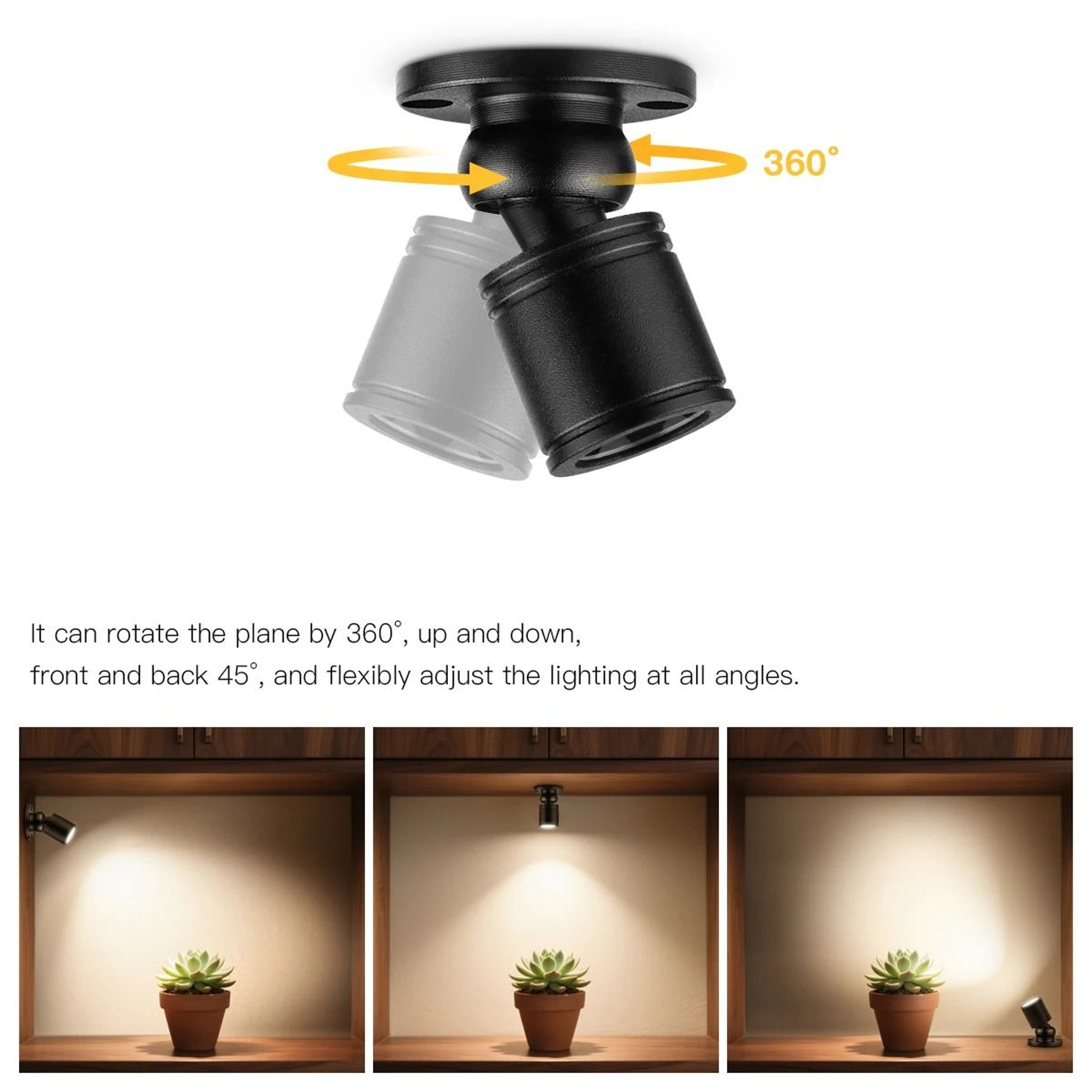 PrismSpot USB Rotatable Mini Spotlight 4