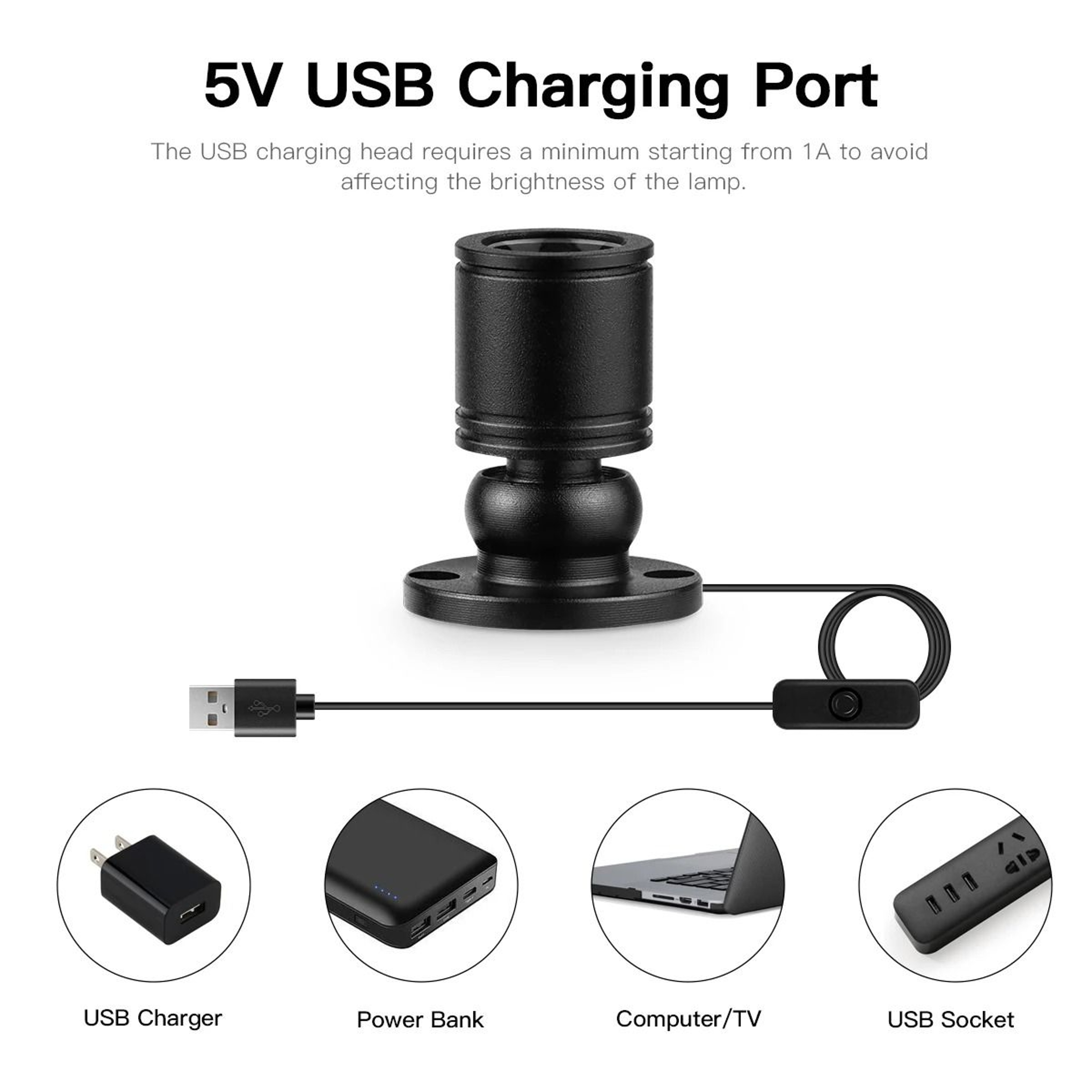 PrismSpot USB Rotatable Mini Spotlight 3