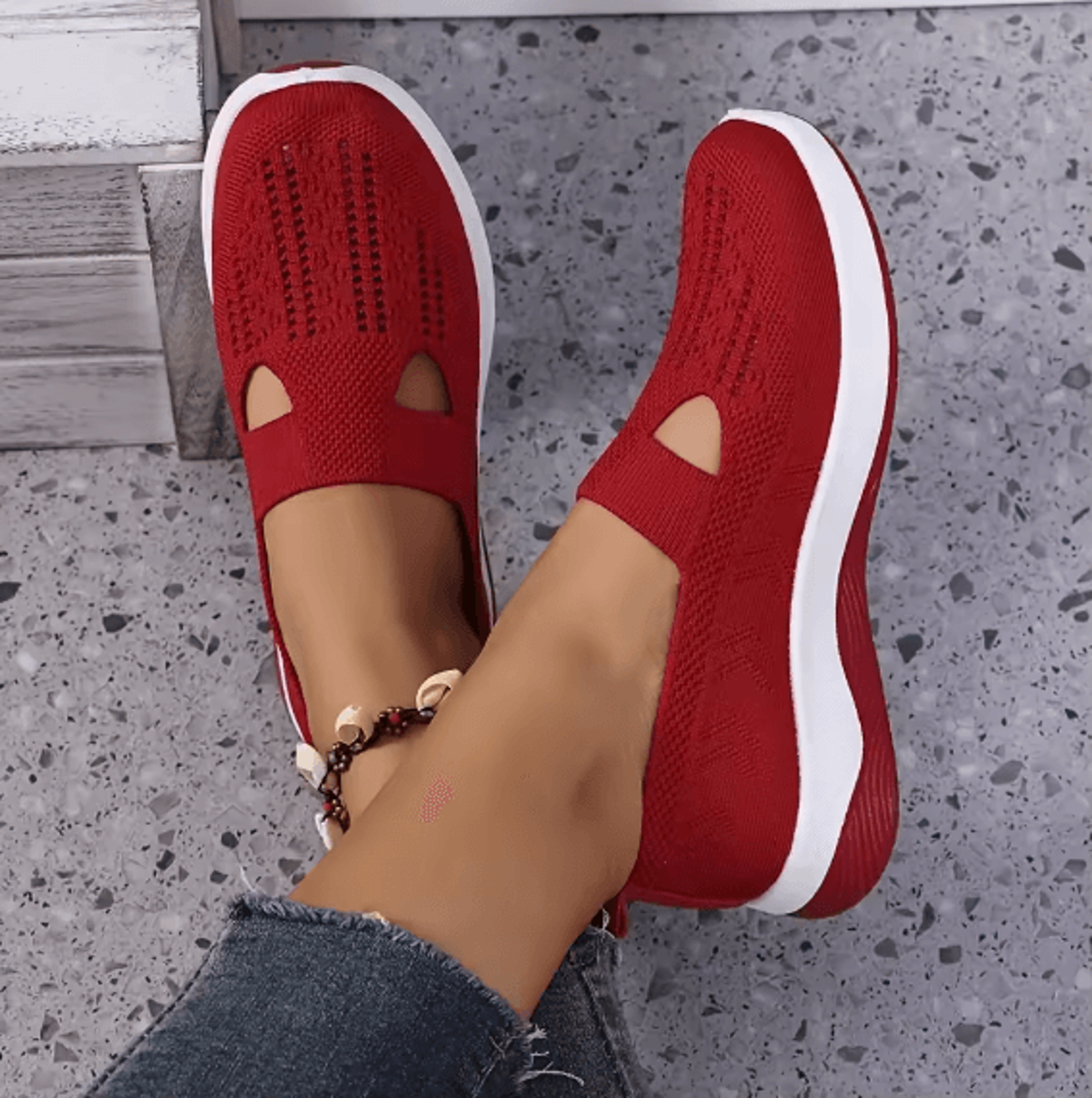 Breathable SlipOn Sports Sneakers Lightweight Trendy For Womens 5