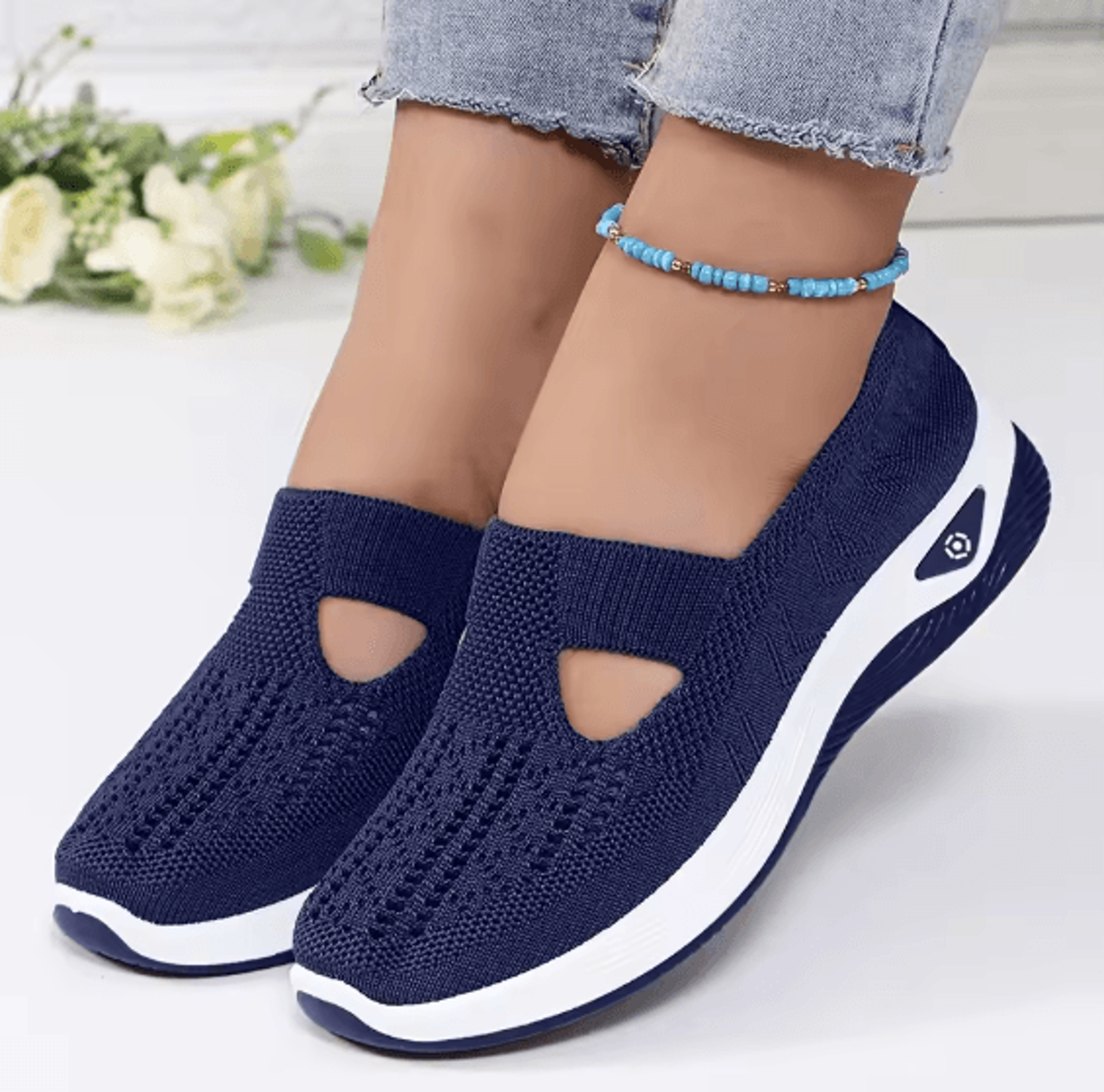 Breathable SlipOn Sports Sneakers Lightweight Trendy For Womens 8