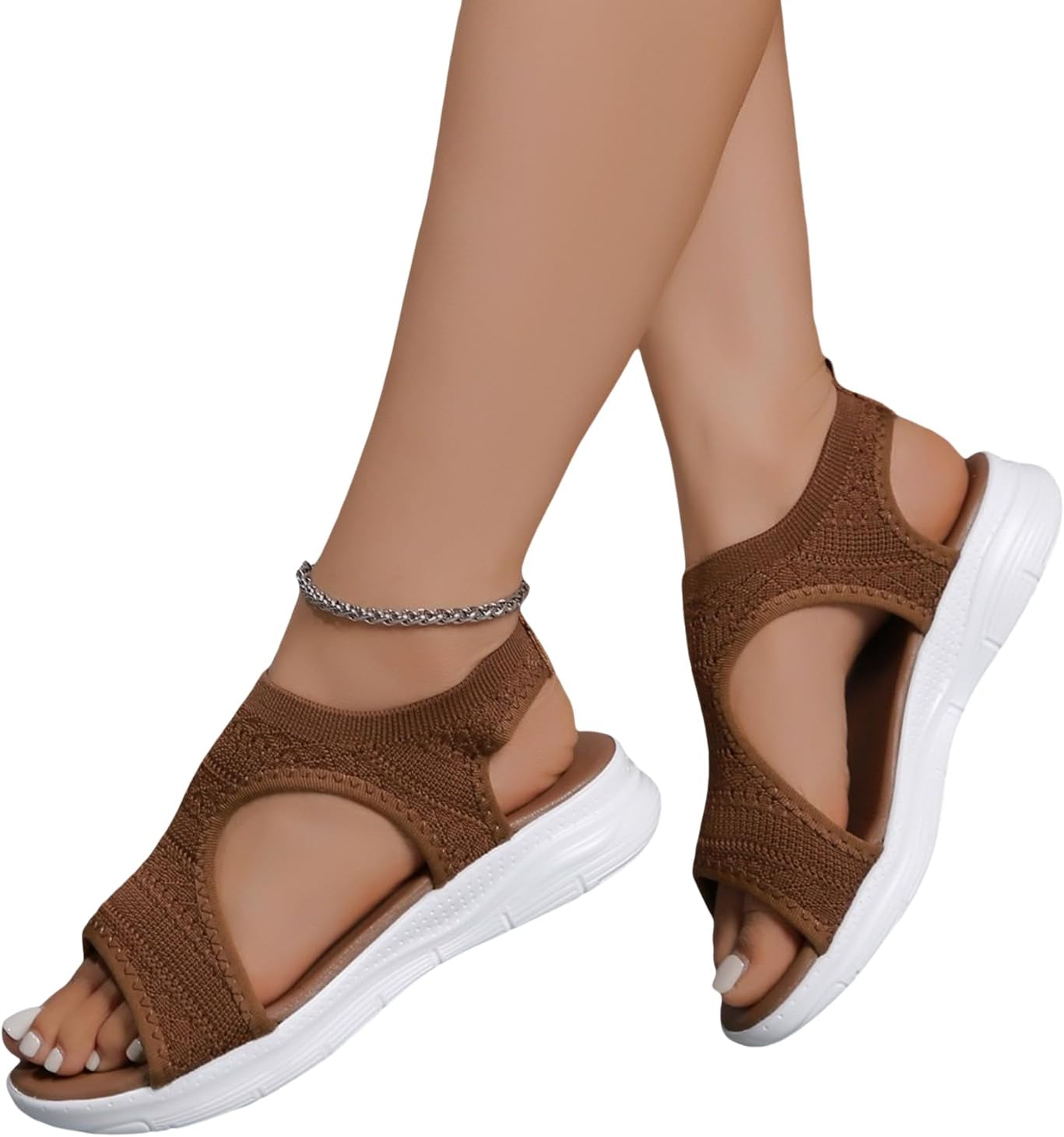 Womens Lightweight Mesh Wedge Sandals  Breathable Open Toe Summer Platforms 0