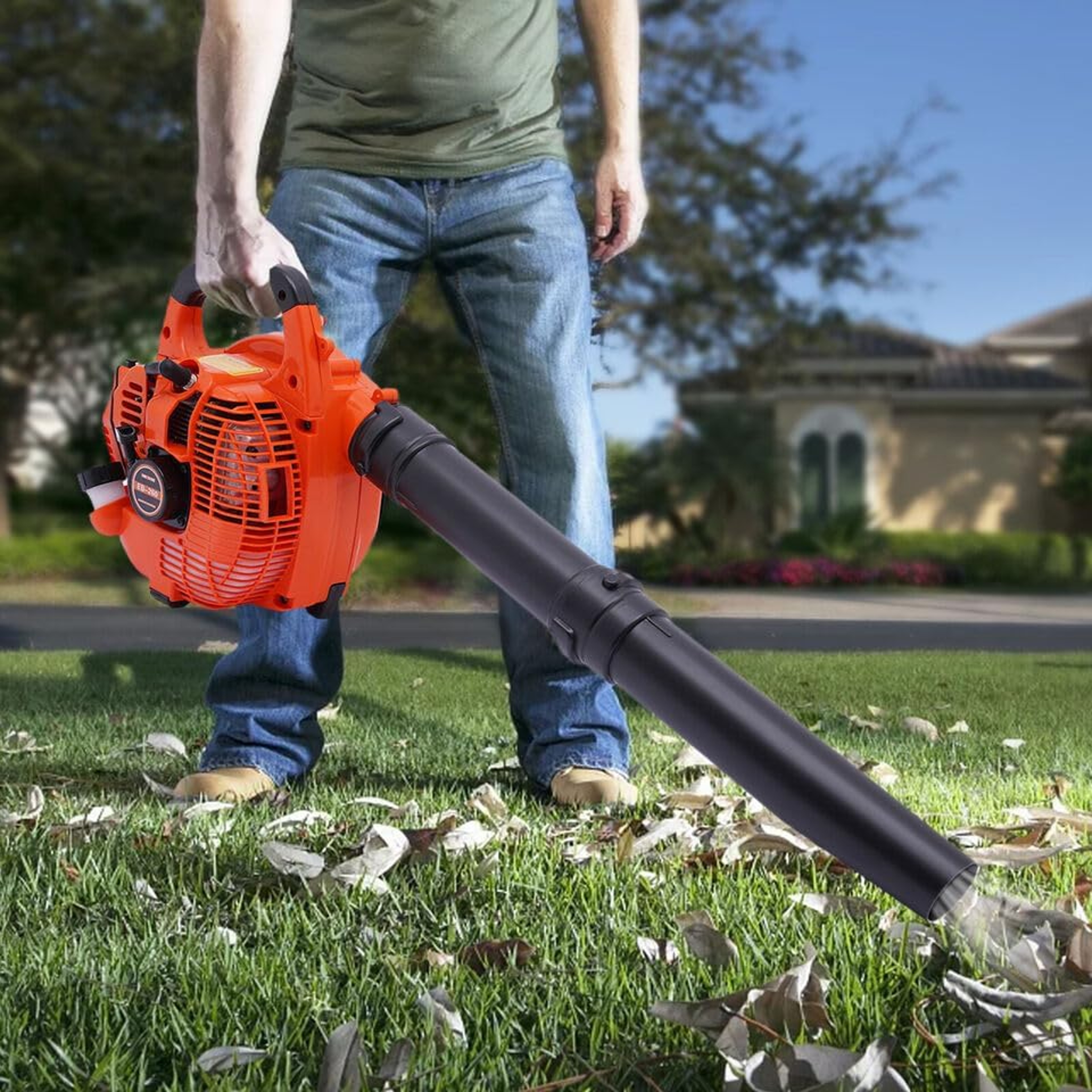 254CC 2Stroke Handheld Gas Leaf Blower  HighPower Lawn  Yard Cleaning Tool 0