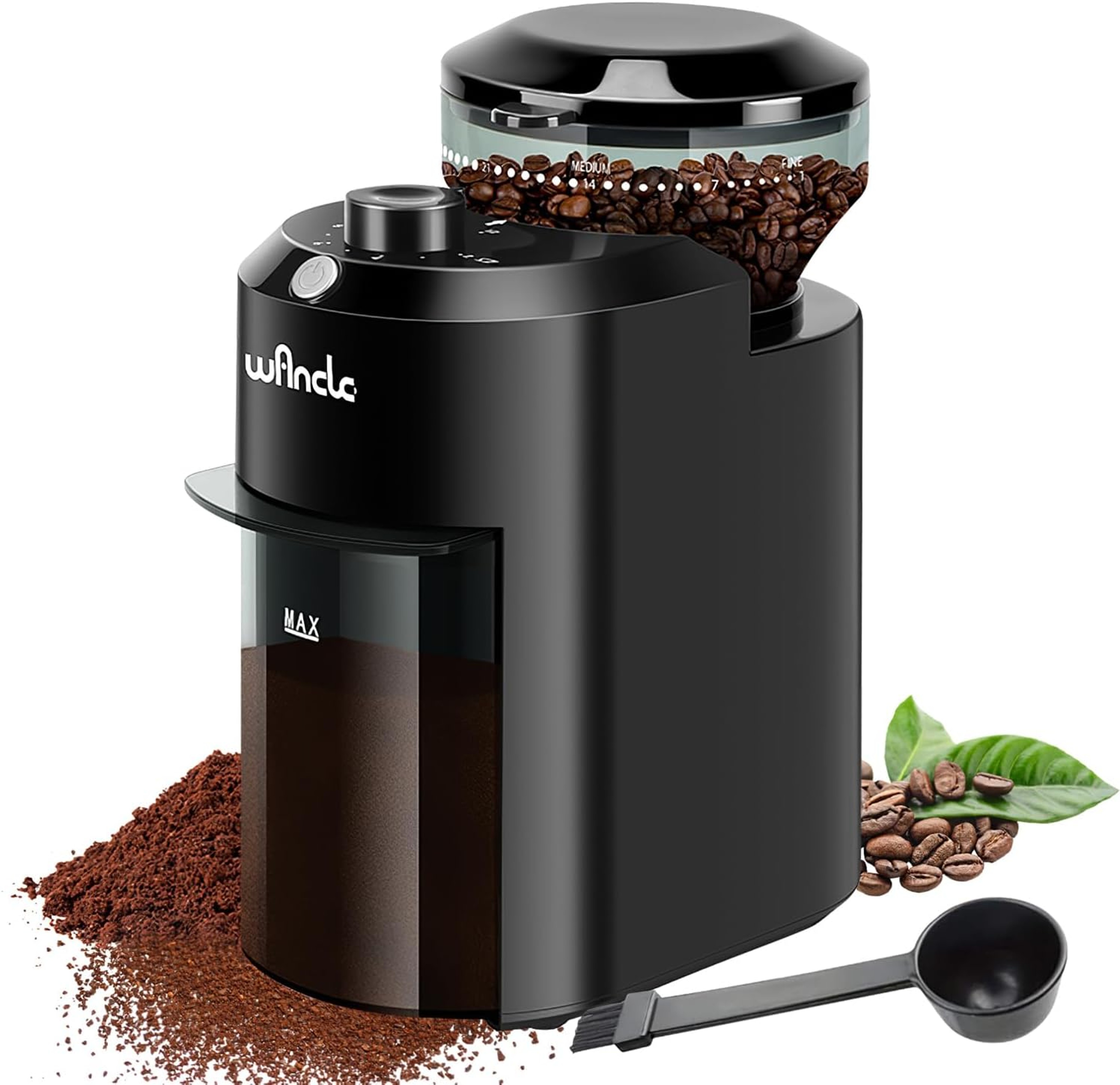 Wancle Electric Burr Coffee Grinder  Conical Burr Mill With 28 Grind Settings For Espresso To Frenc 0