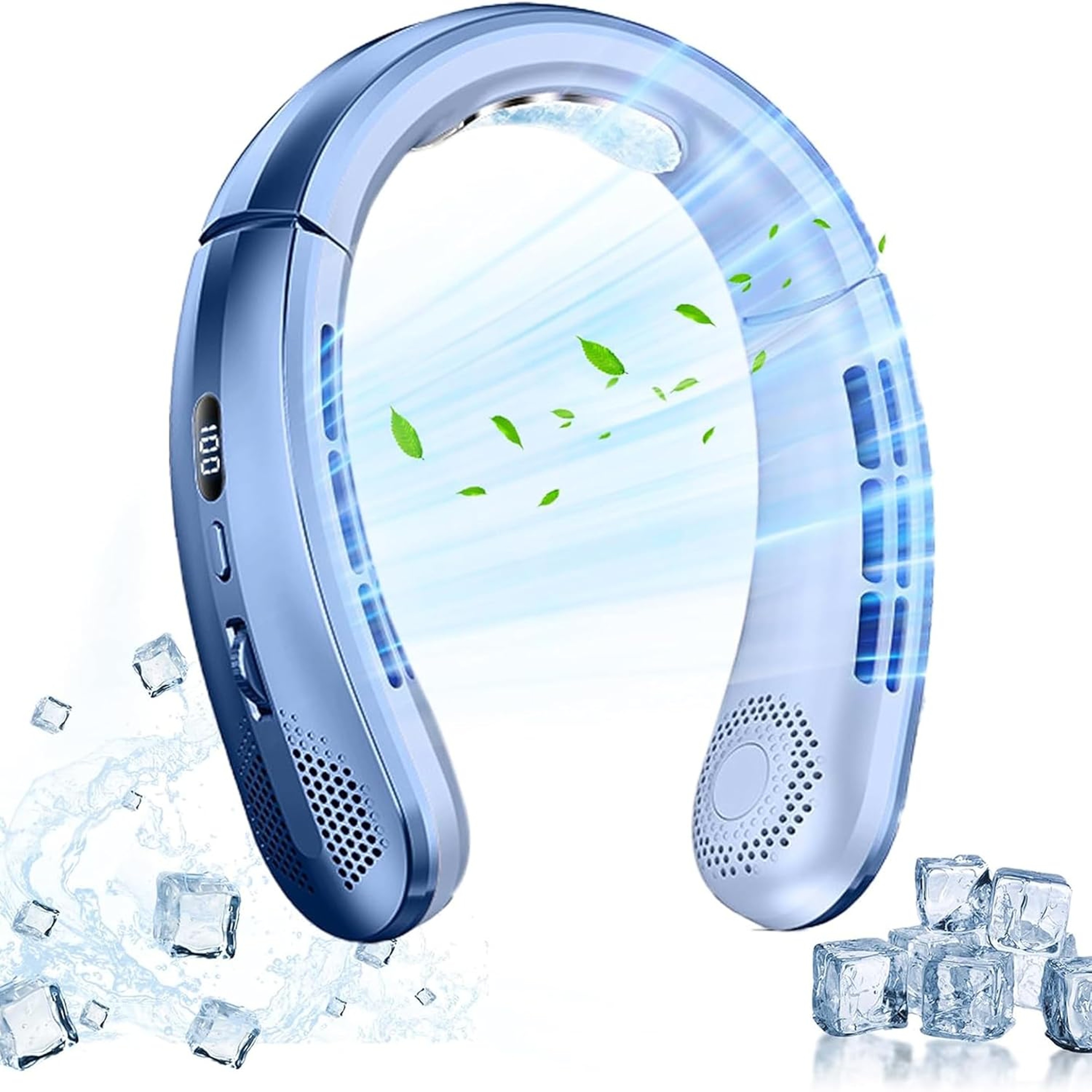 Xiaomi Bladeless Neck Fan  8000mAh Portable Rechargeable Hanging Fan With LED Display  Silent Airfl 0