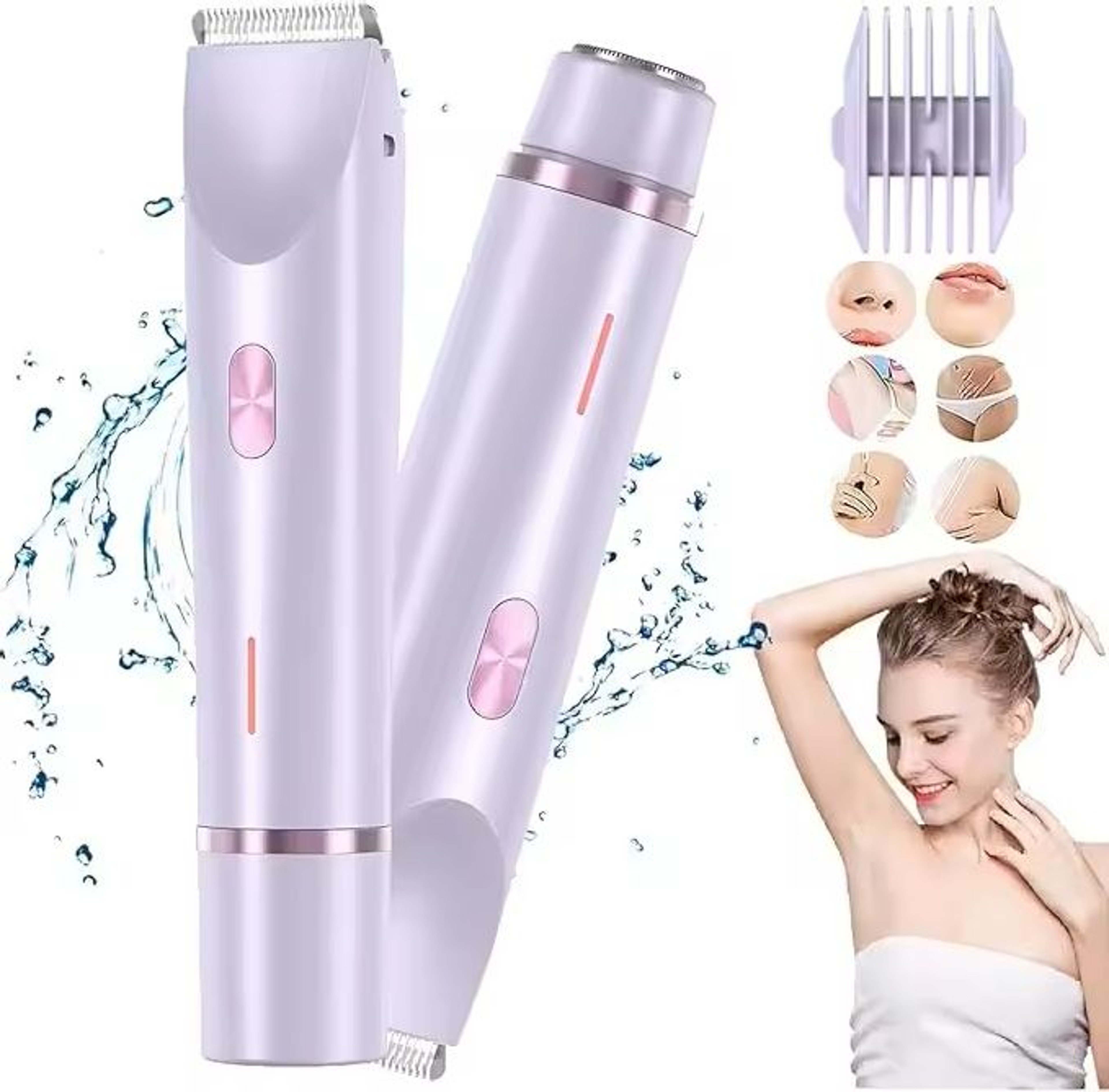 Women 2 In 1 Dual Head Electric Shaver And Trimmer 6