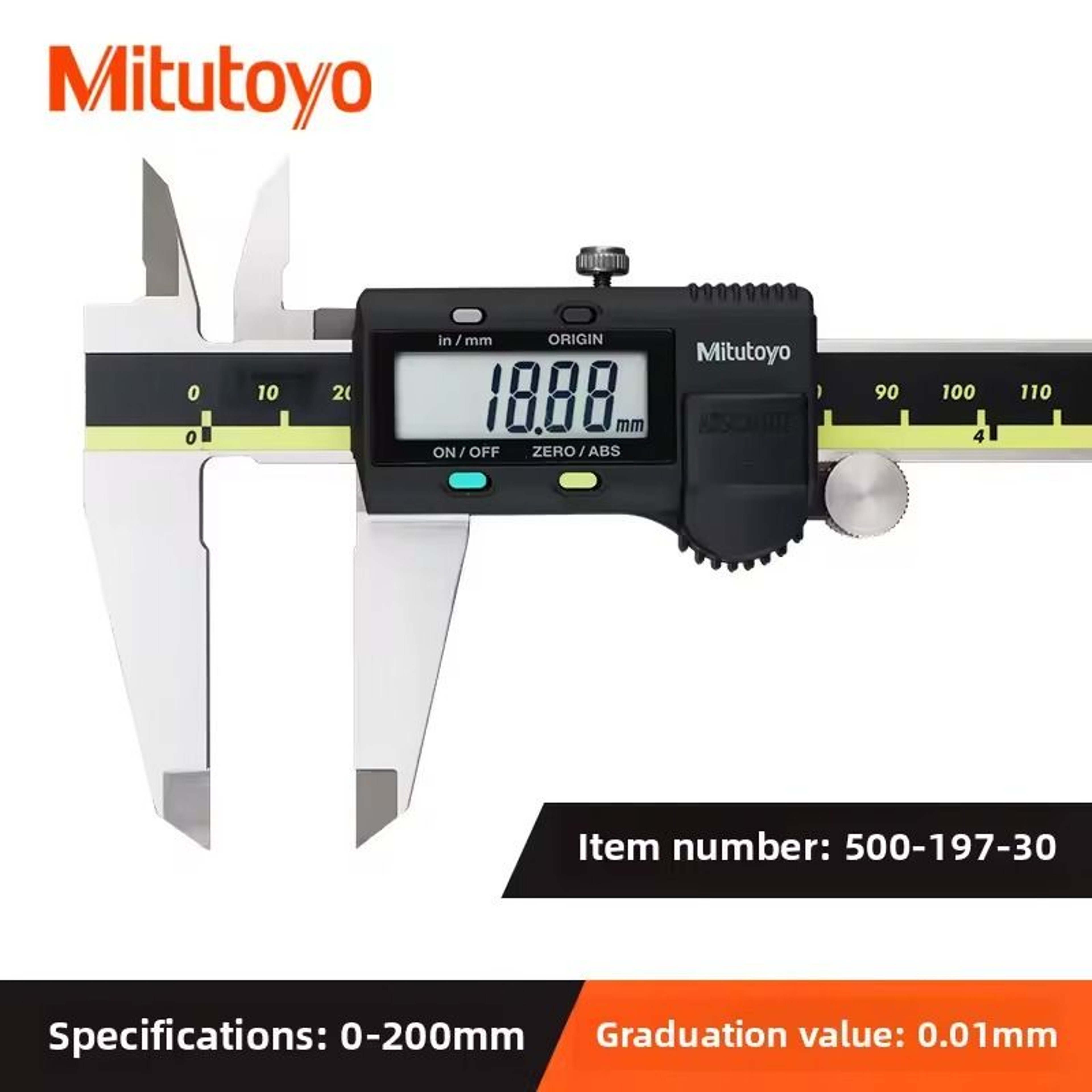 Mitutoyo Digital Vernier Caliper Stainless Steel LCD Measuring Tool 150mm 200mm 300mm 7