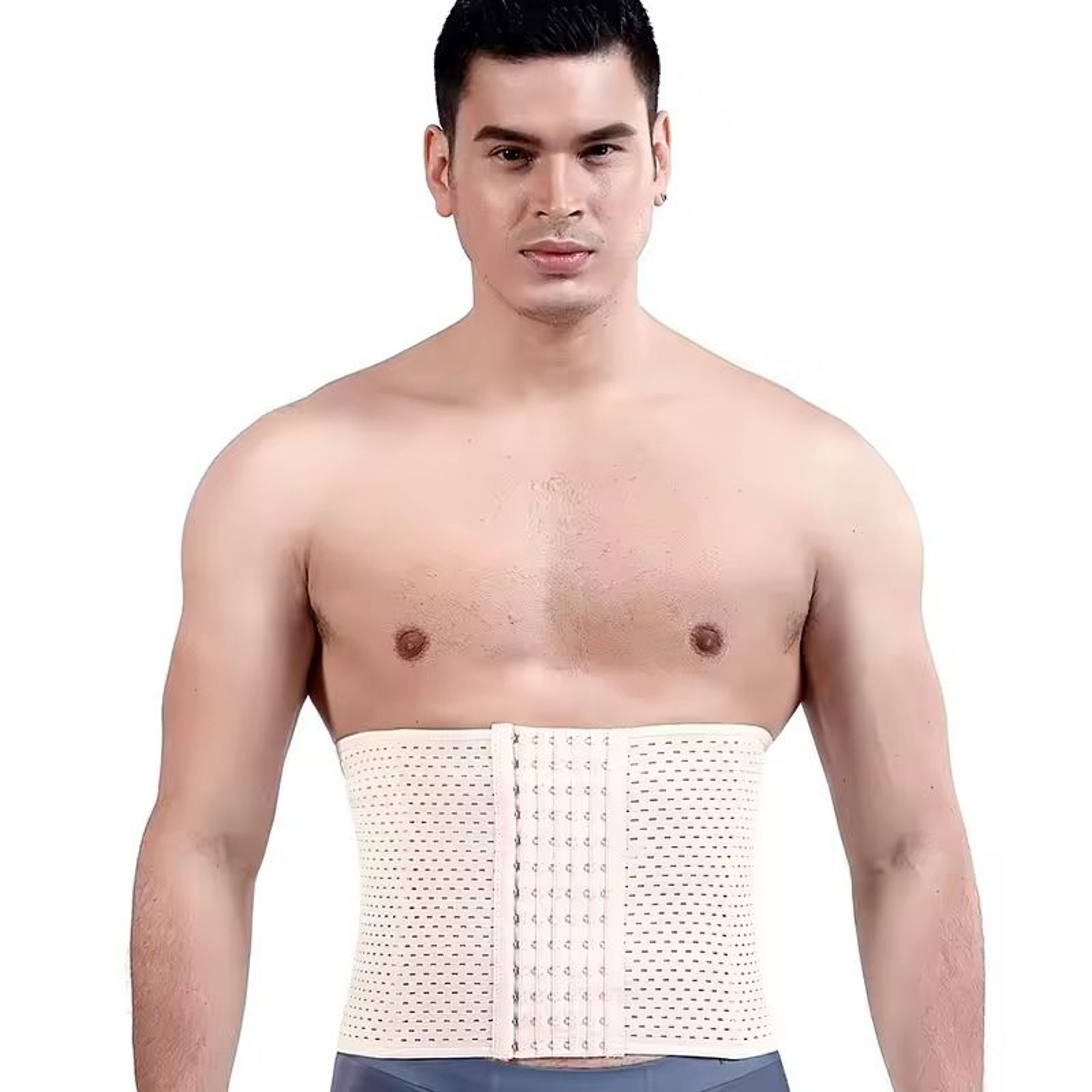 Men Slimming Body Shaper Waist Trainer Compression Belt 7