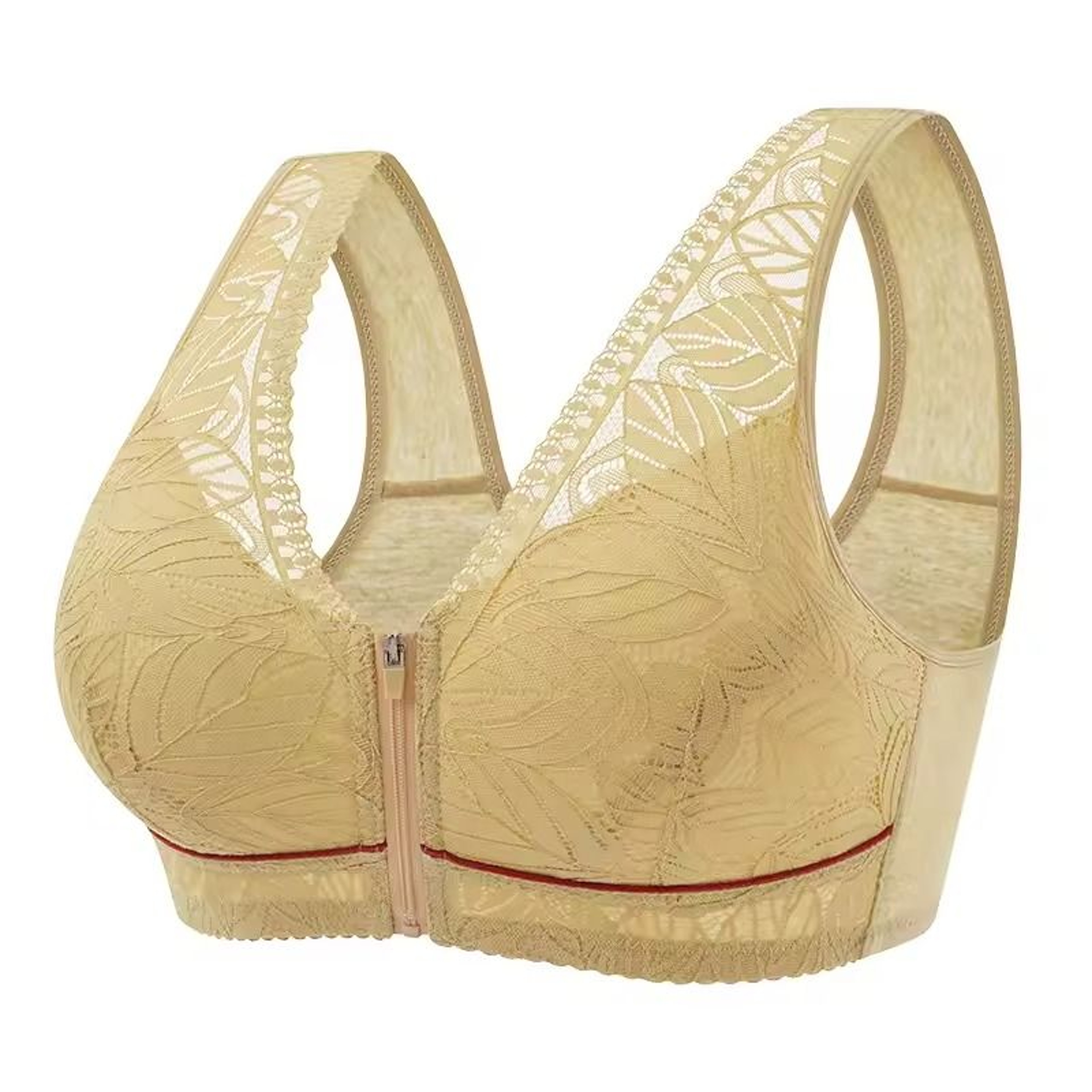 Front Zip Sports Yoga Bra With Cotton Cups 5