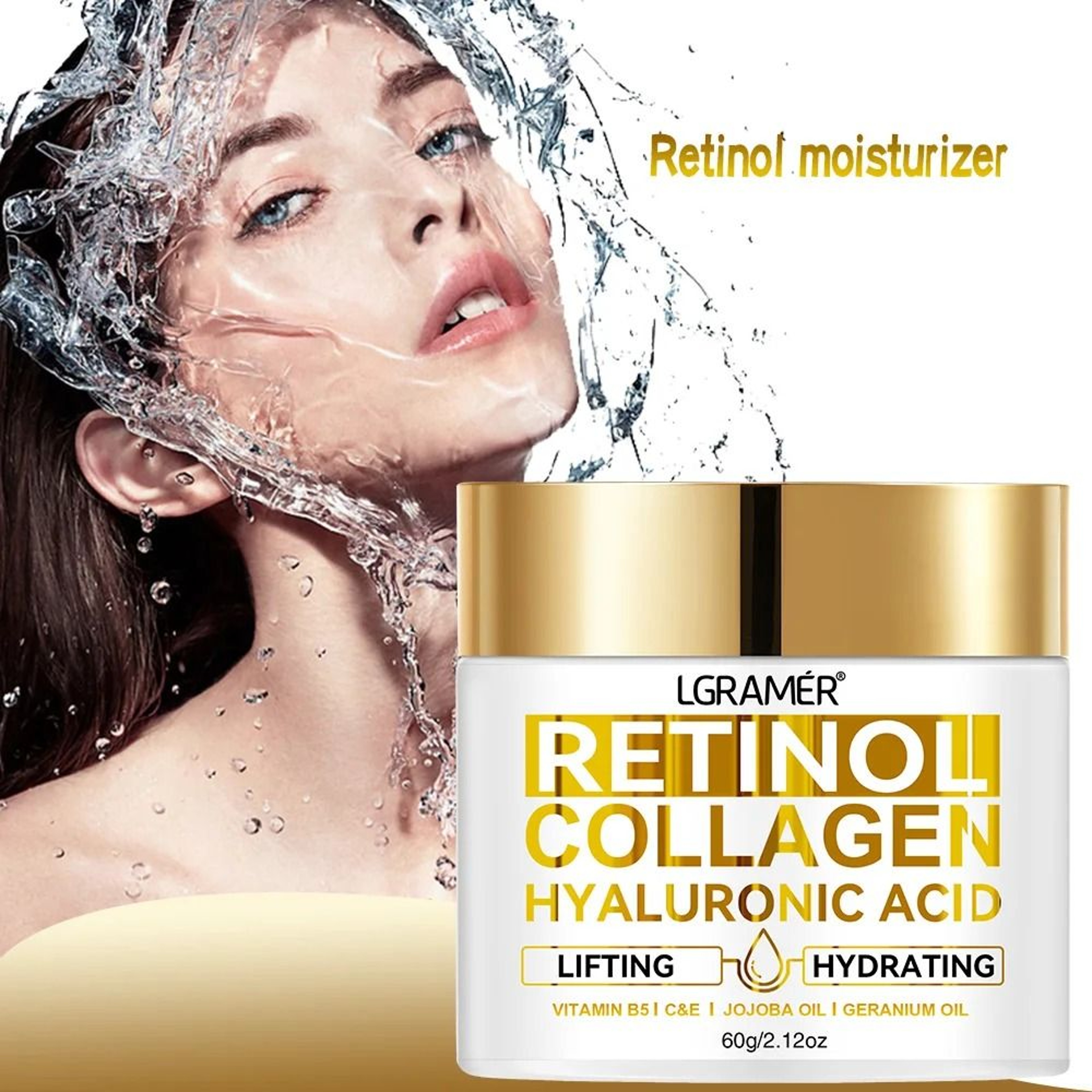 Retinol Face Cream With Collagen And Hyaluronic Acid For Moisturizing And Anti Wrinkle Skin Care 0