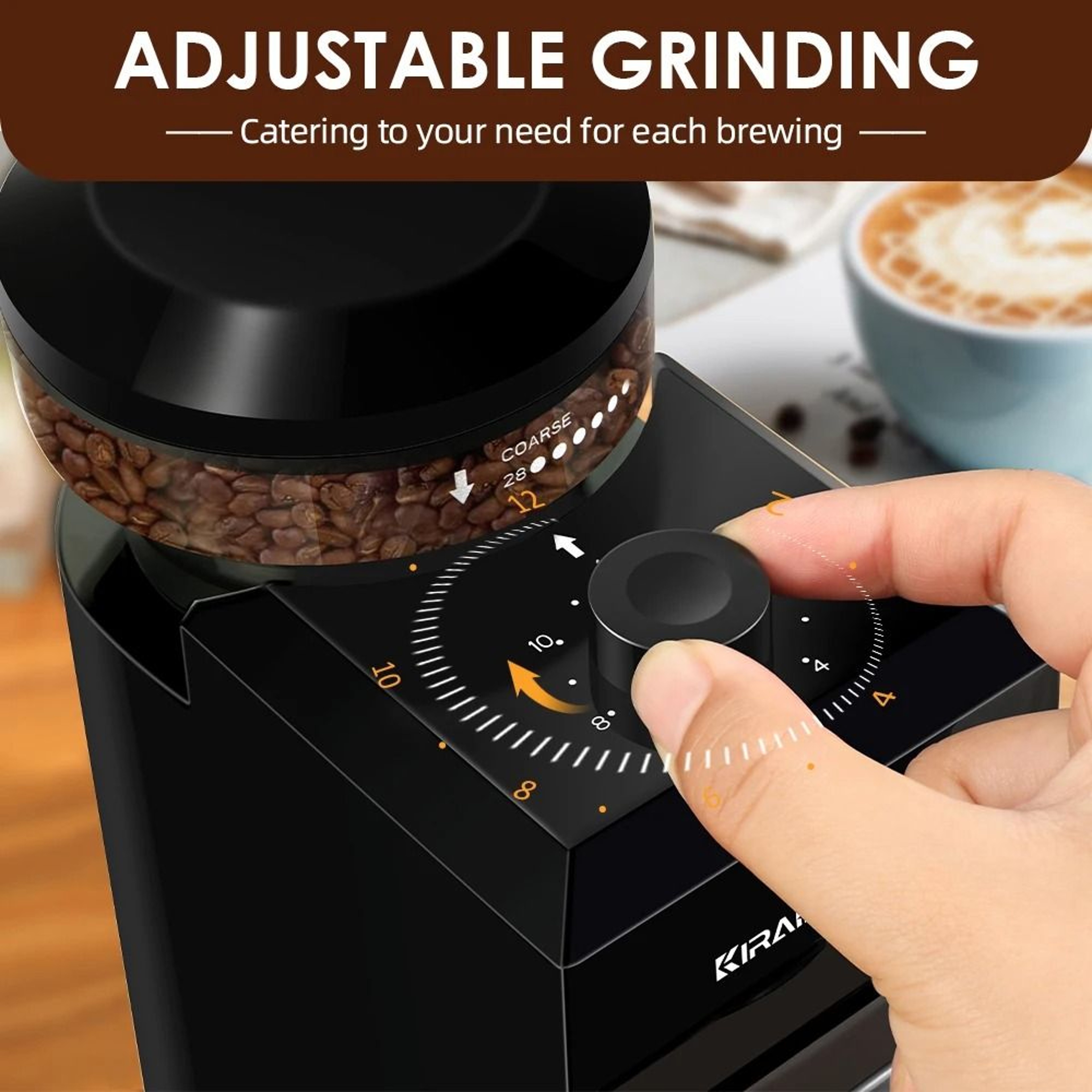 Electric Burr Coffee Grinder With 28 Adjustable Grind Settings For Espresso French Press And Drip B 2