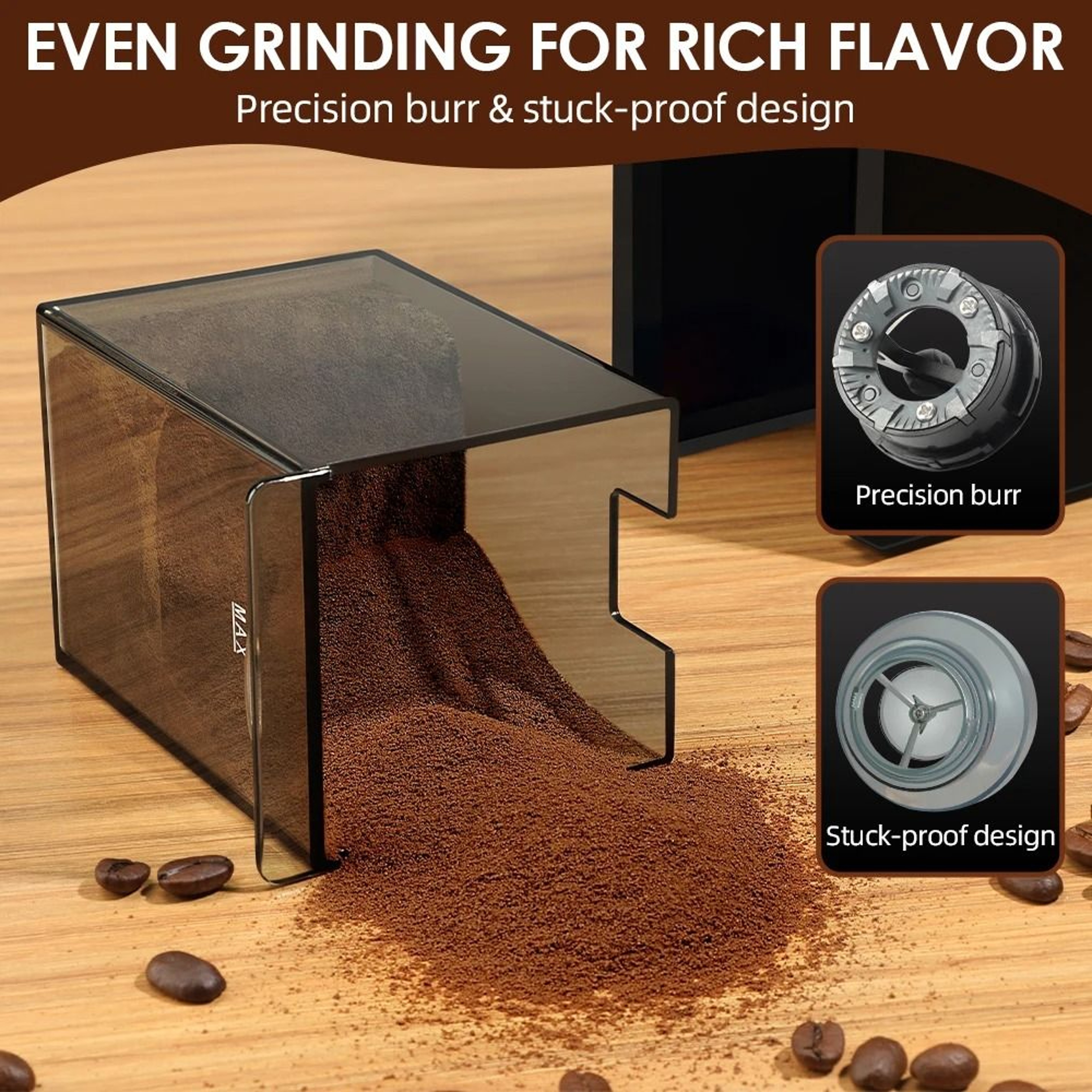 Electric Burr Coffee Grinder With 28 Adjustable Grind Settings For Espresso French Press And Drip B 3
