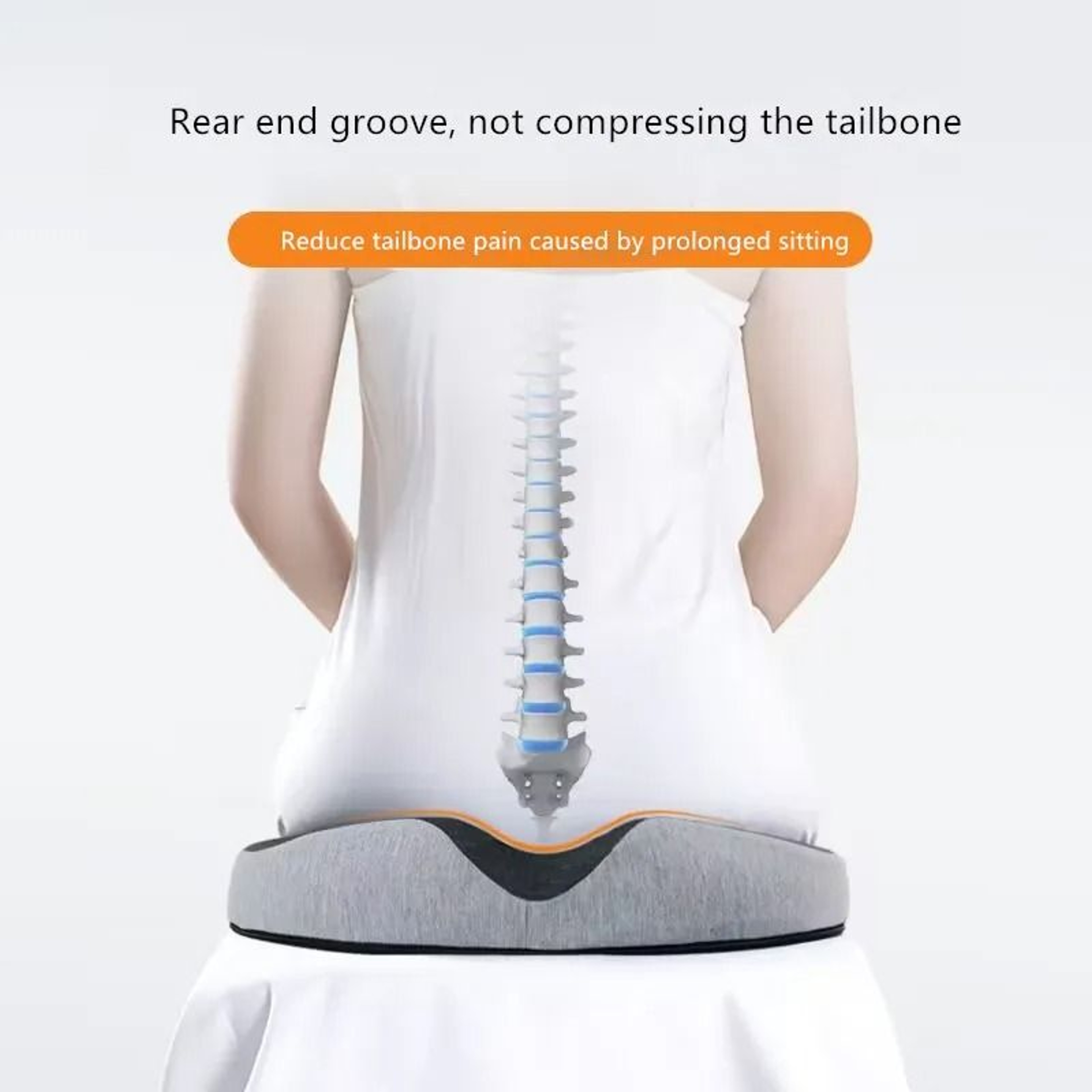 Donut Shape Memory Foam Cushion For Tailbone Sciatica And Hemorrhoid Pain Relief 2