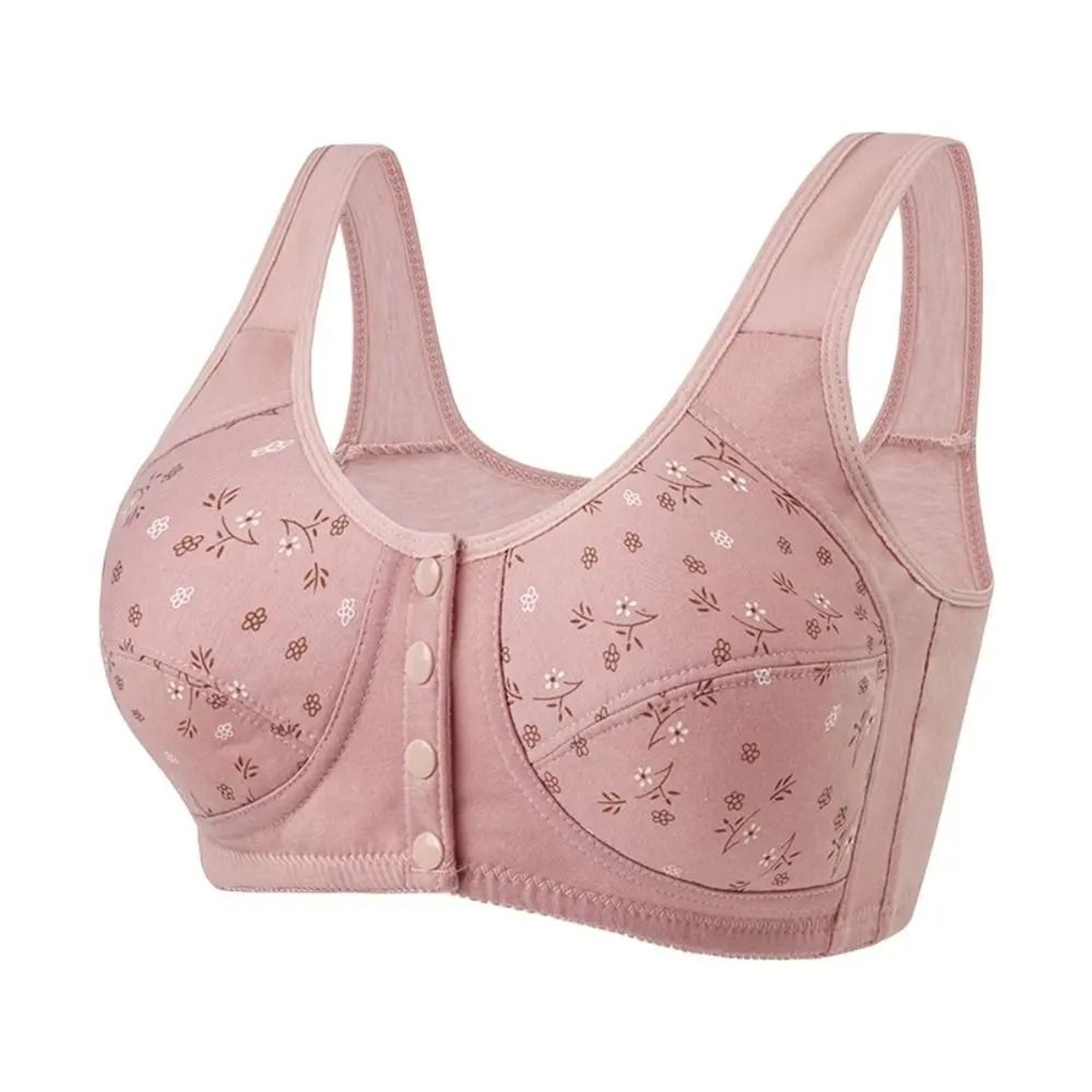 Comfortable Front Closure Cotton Bras For Older Women With Breathable No Wire Support And Plus Size