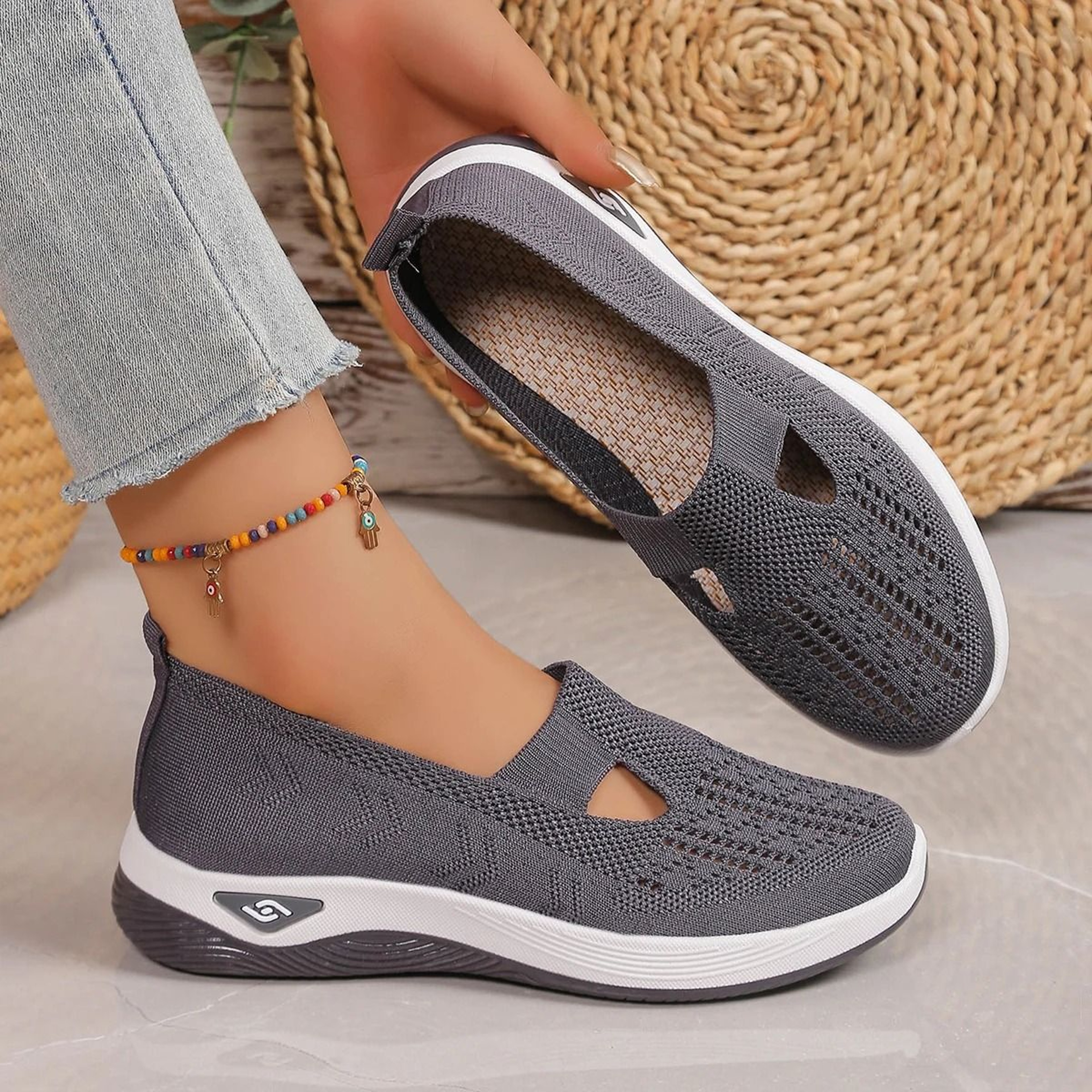 Breathable Knit LowTop Casual Sneakers For Women  Lightweight Summer Walking Shoes 11