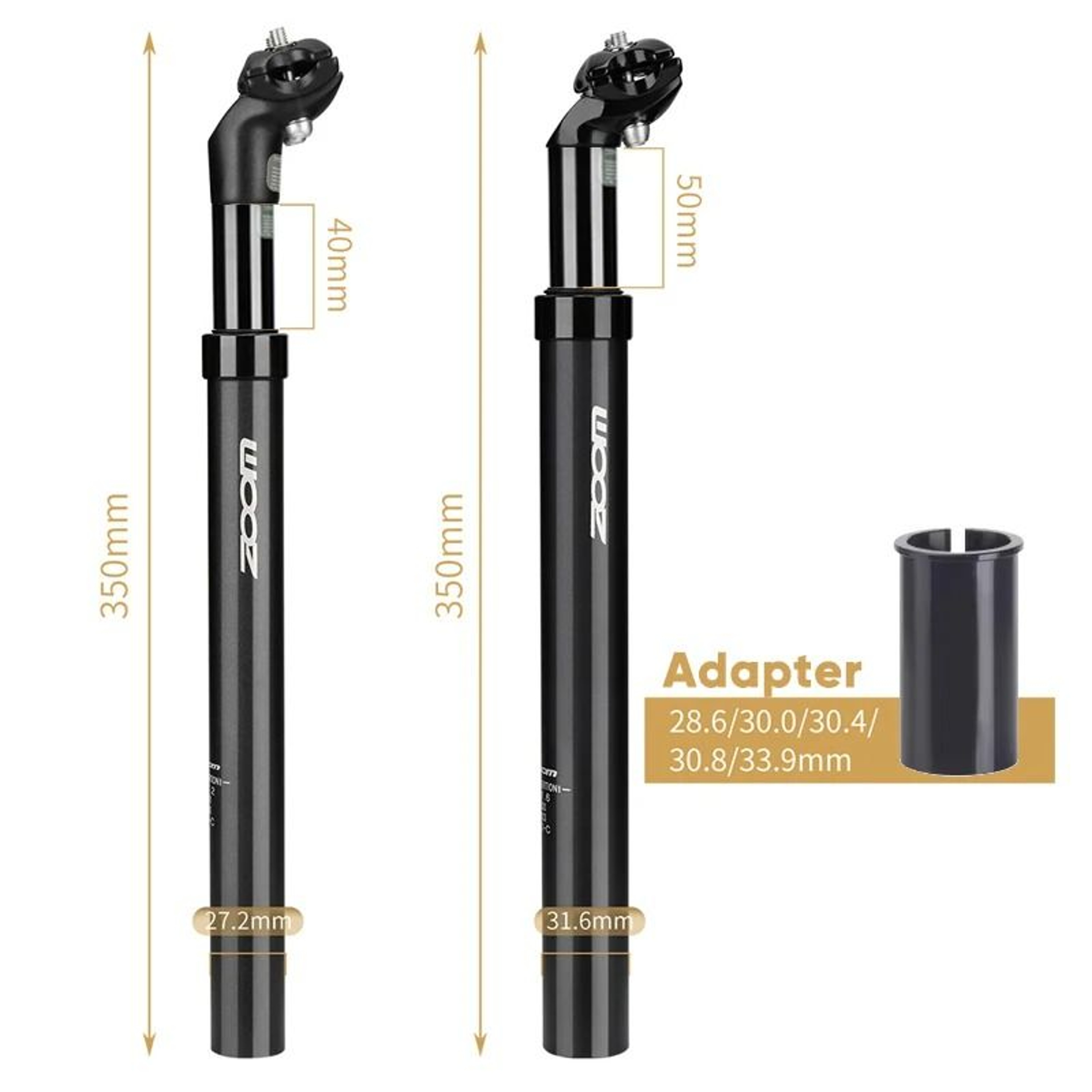 ZOOM Bike Suspension Seatpost Shock Absorber Seat Tube For MTB With Multiple Diameter Options 1