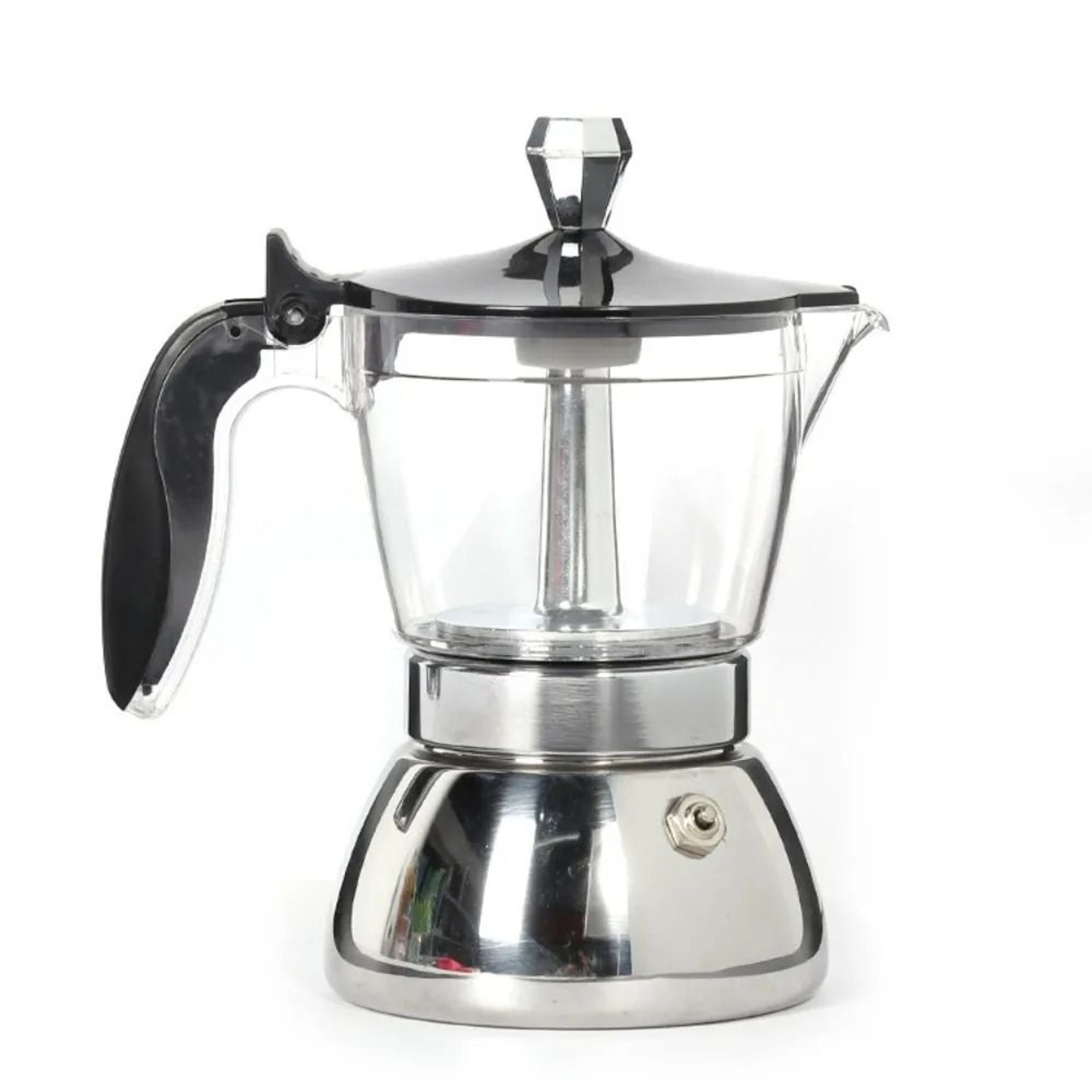 Visible Stainless Steel Moka Pot Coffee Maker With Transparent Pot Body For Espresso And Home Brewi 6