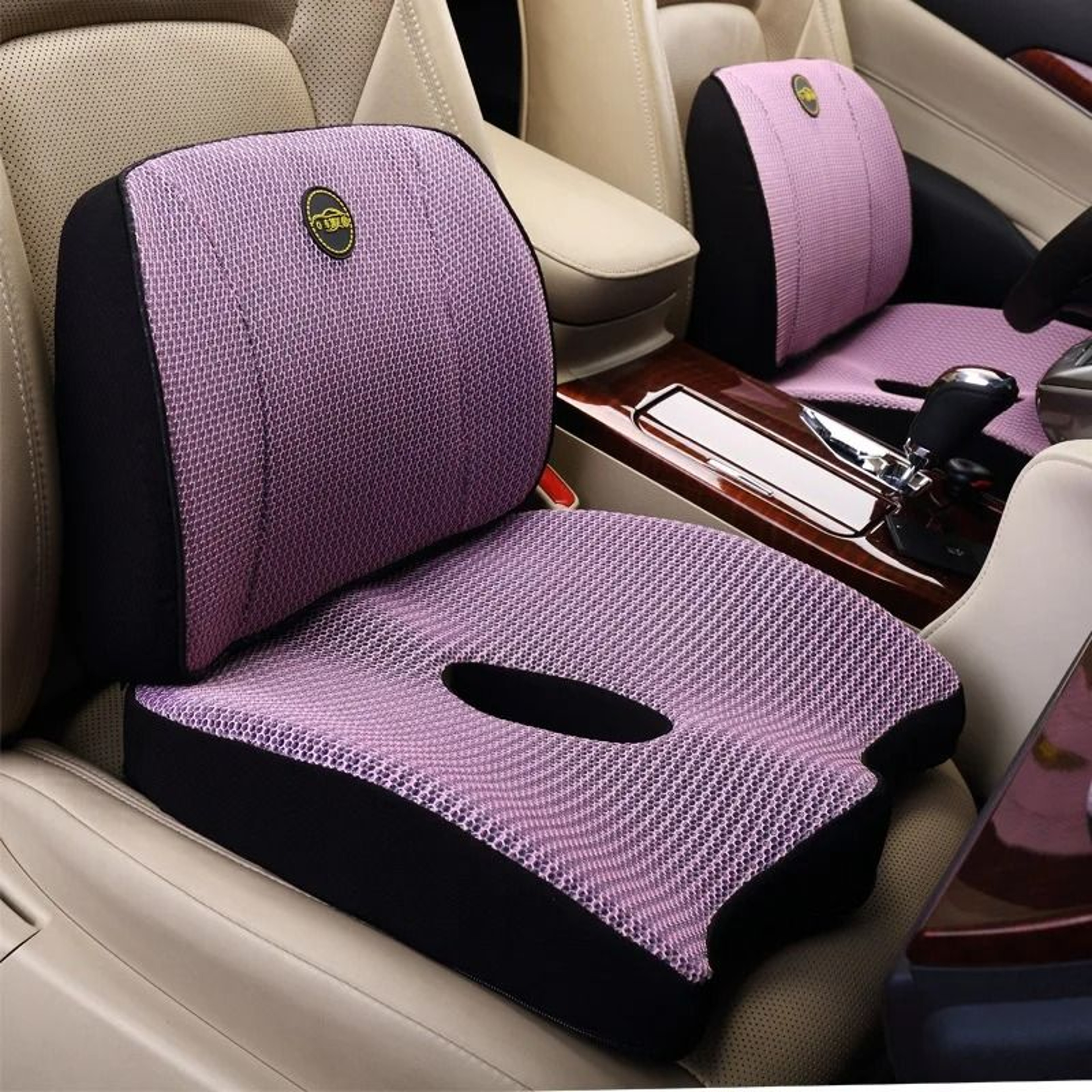 Orthopedic Memory Foam Seat Cushion Set For Car Office And Lumbar Back Support 5
