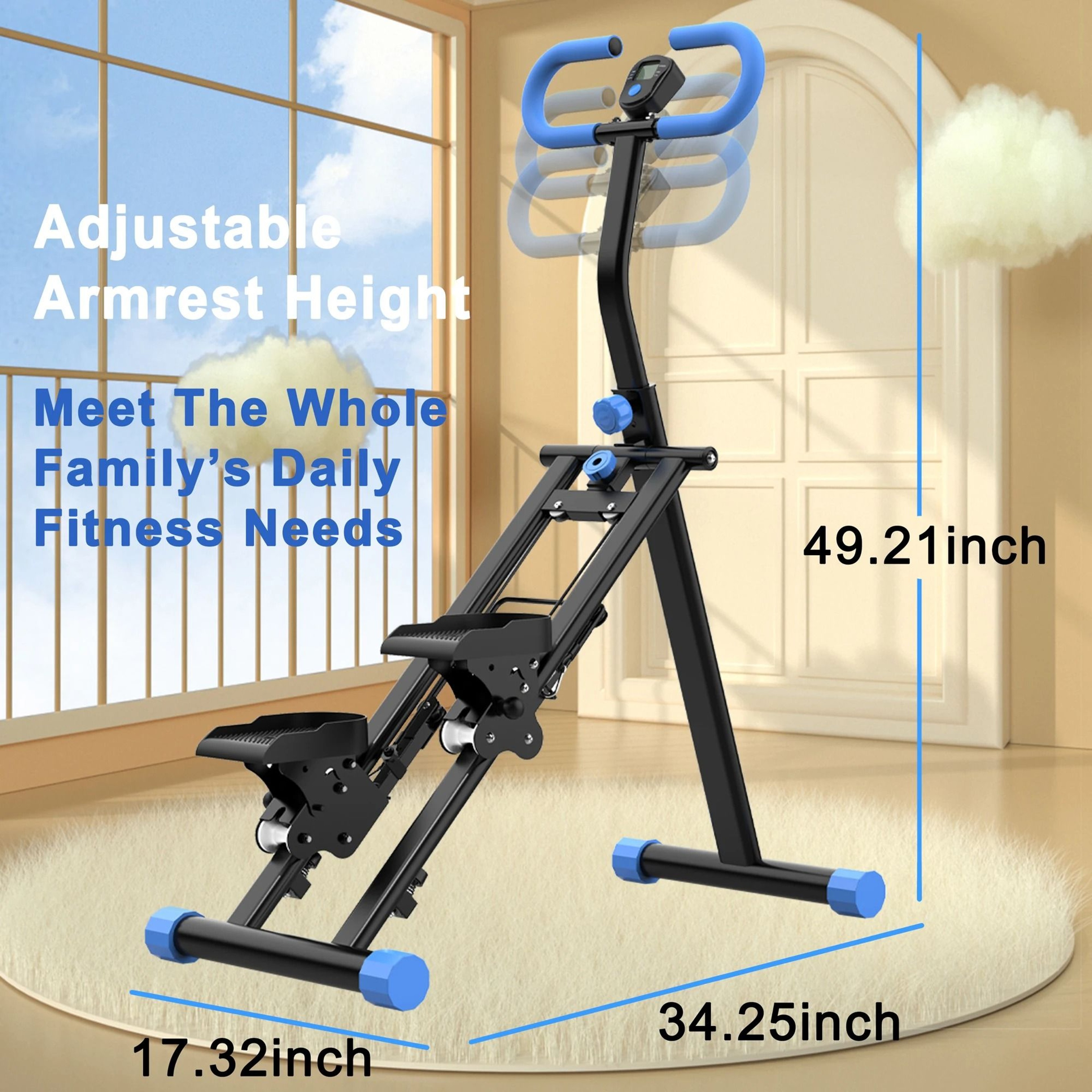 Vertical Climber Machine With Handlebar For Full Body Home Workout And Cardio Fitness 3