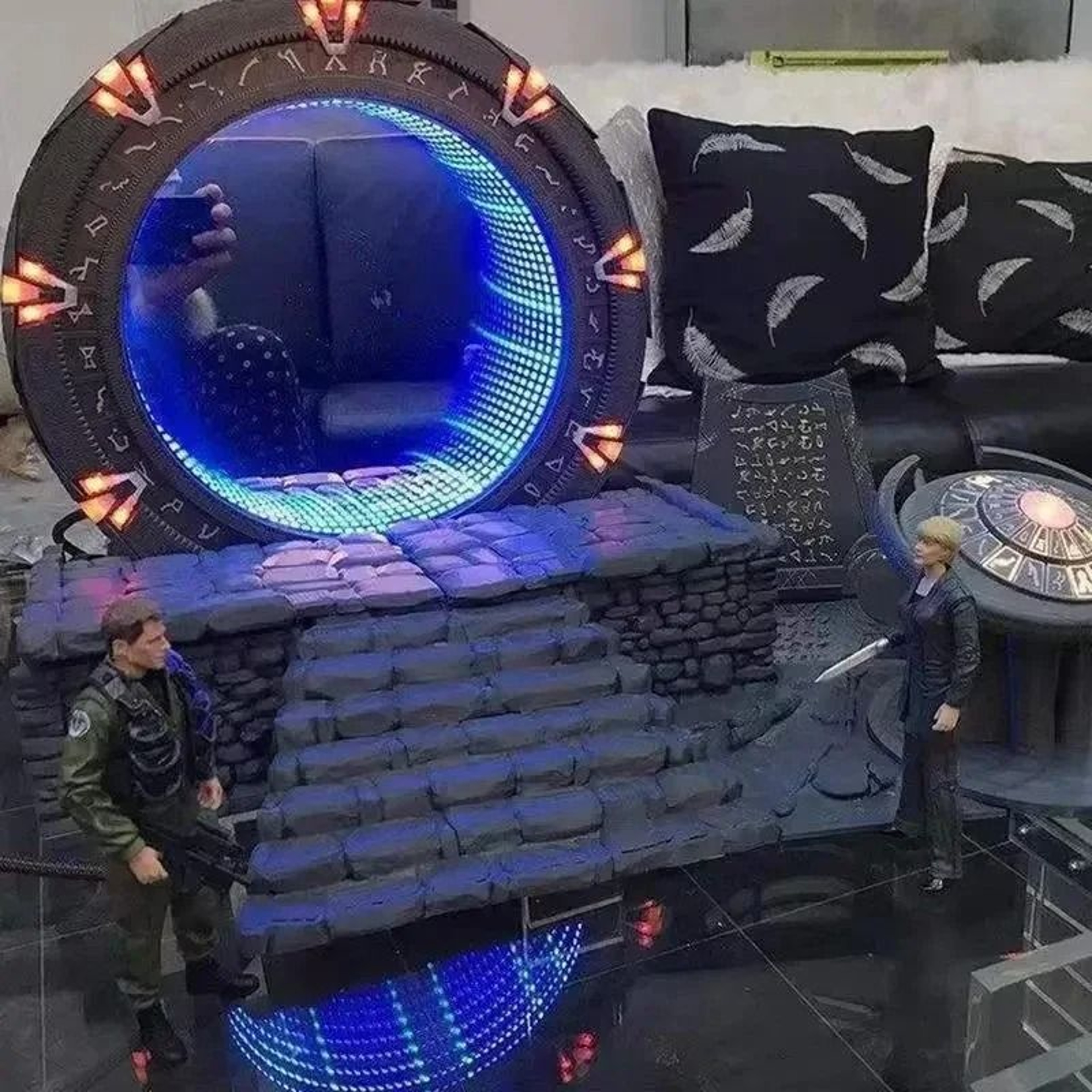Star Gate Book Stand With Light And Mirror Design For Collectors And Cosplay Decor 5