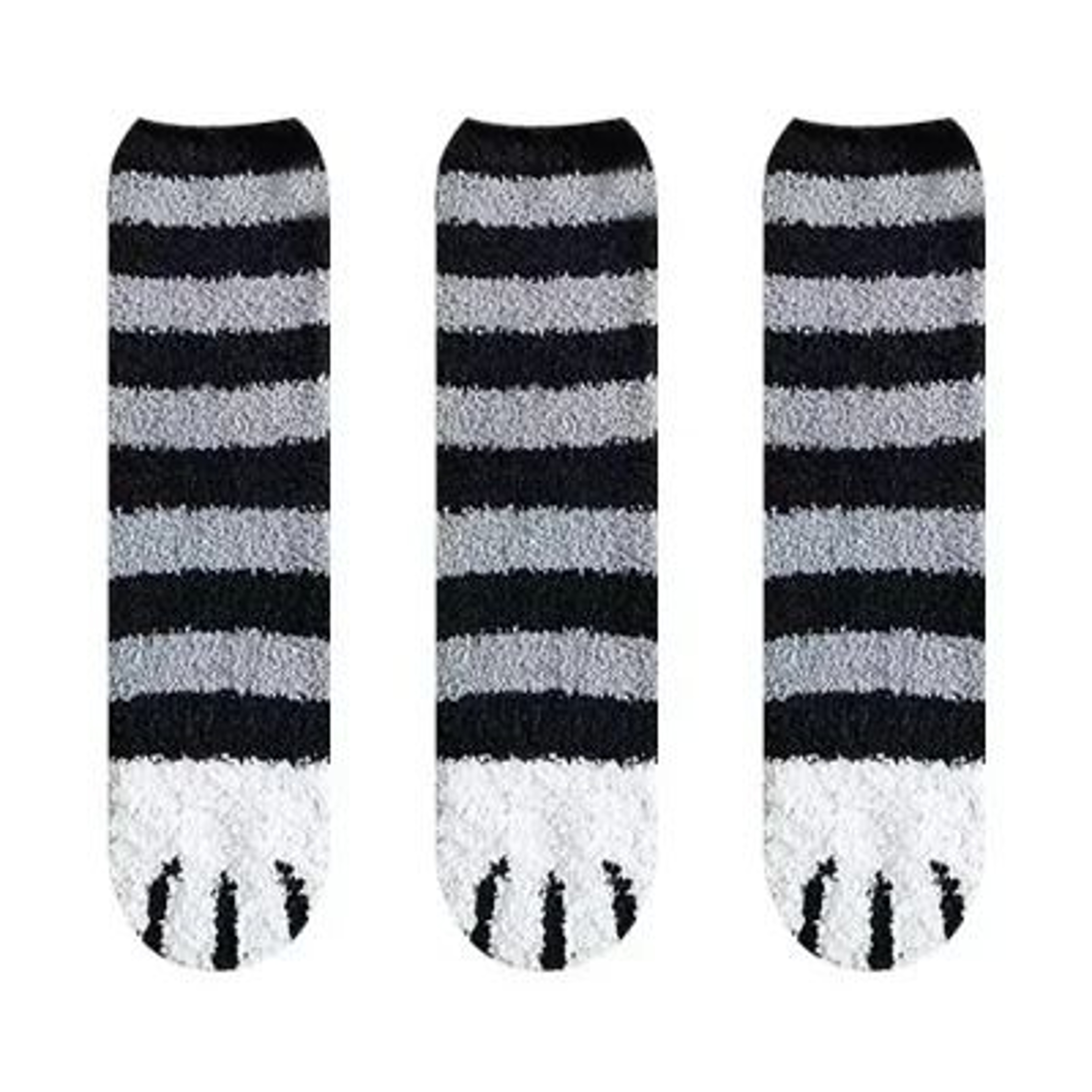 Women 3D Animal Toe Socks Set With Cat Paw And Stripe Designs For Fun Everyday Wear 11