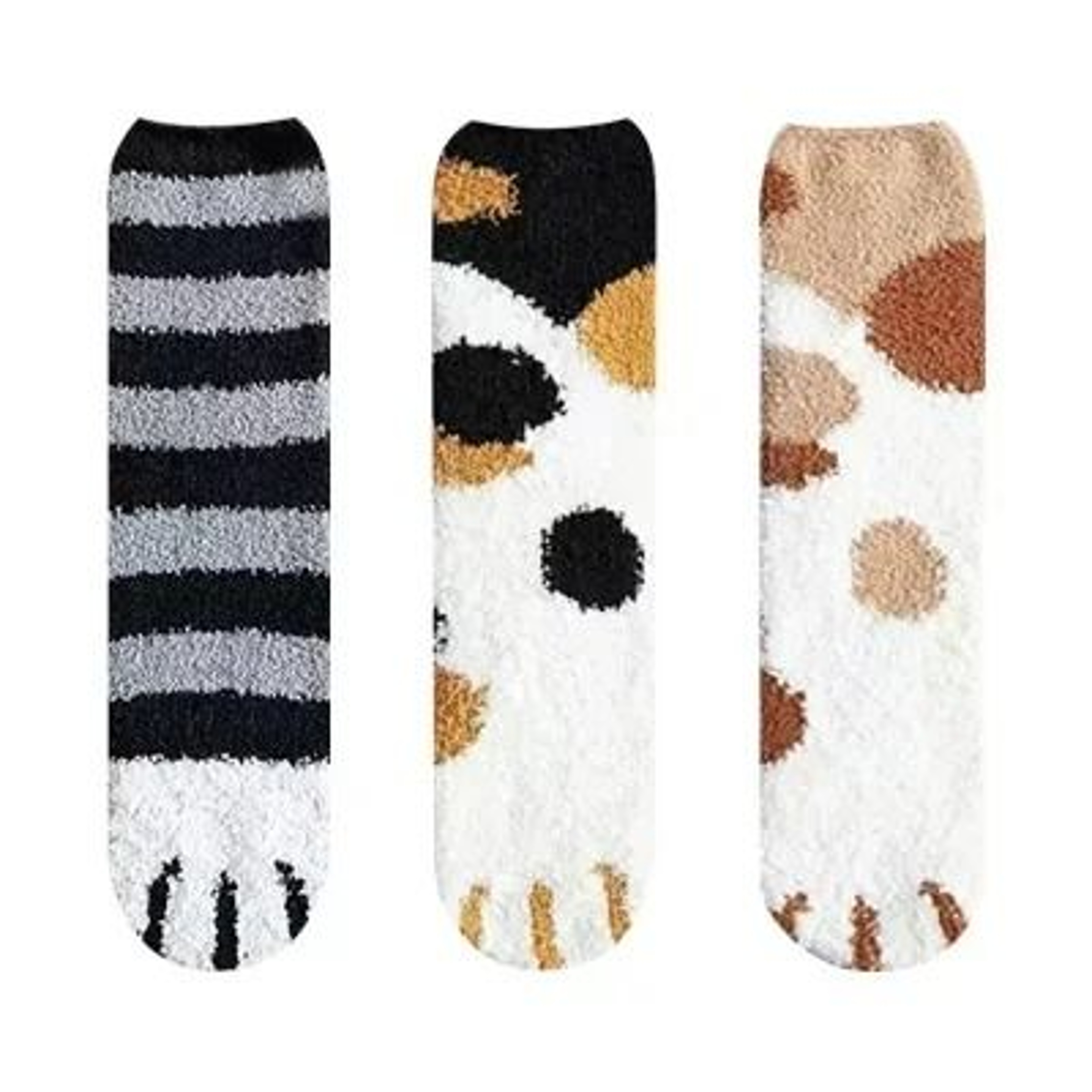 Women 3D Animal Toe Socks Set With Cat Paw And Stripe Designs For Fun Everyday Wear 12
