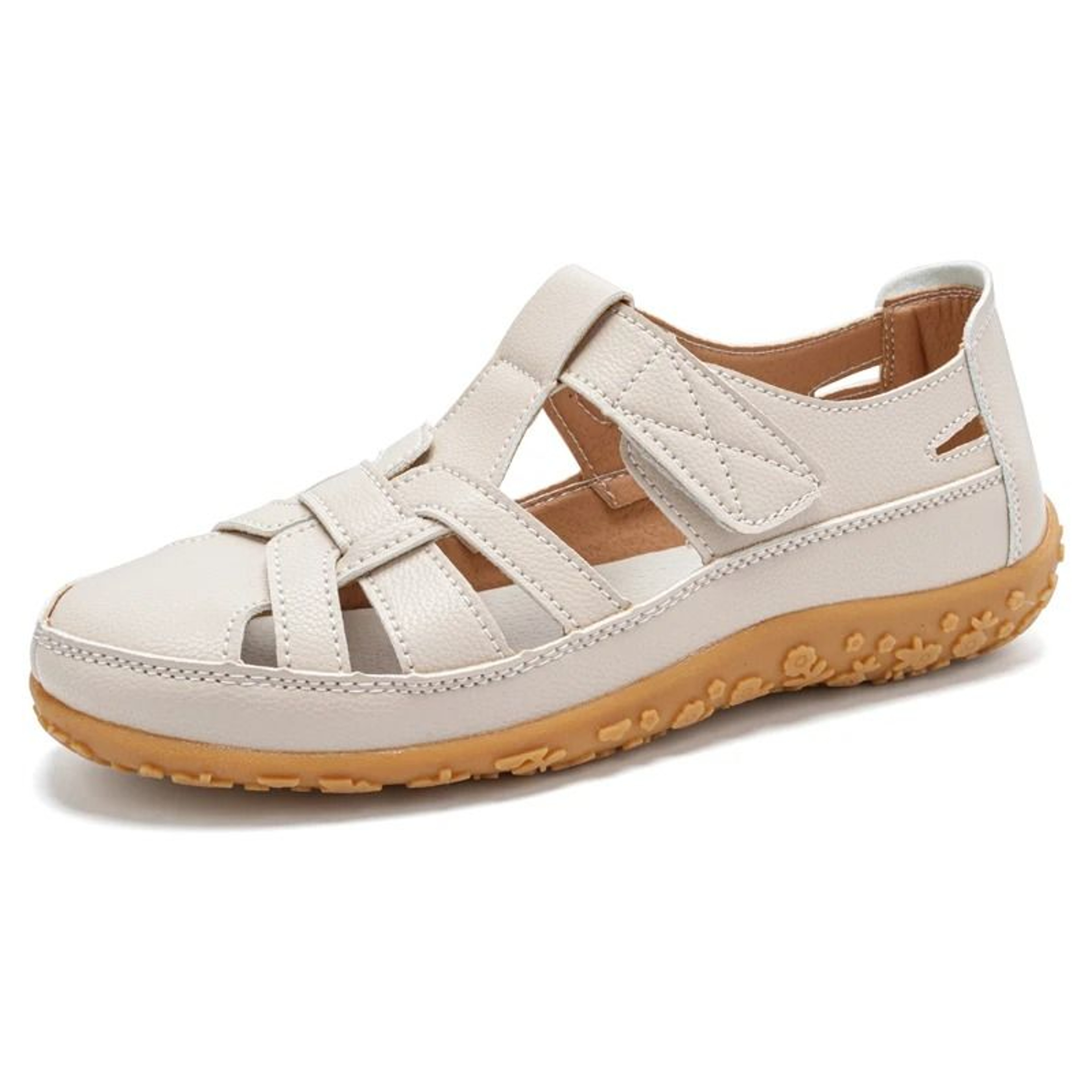 Womens Closed Toe Flat Walking Sandals Comfortable Loafers Style For Summer Casual Travel And Beach 0
