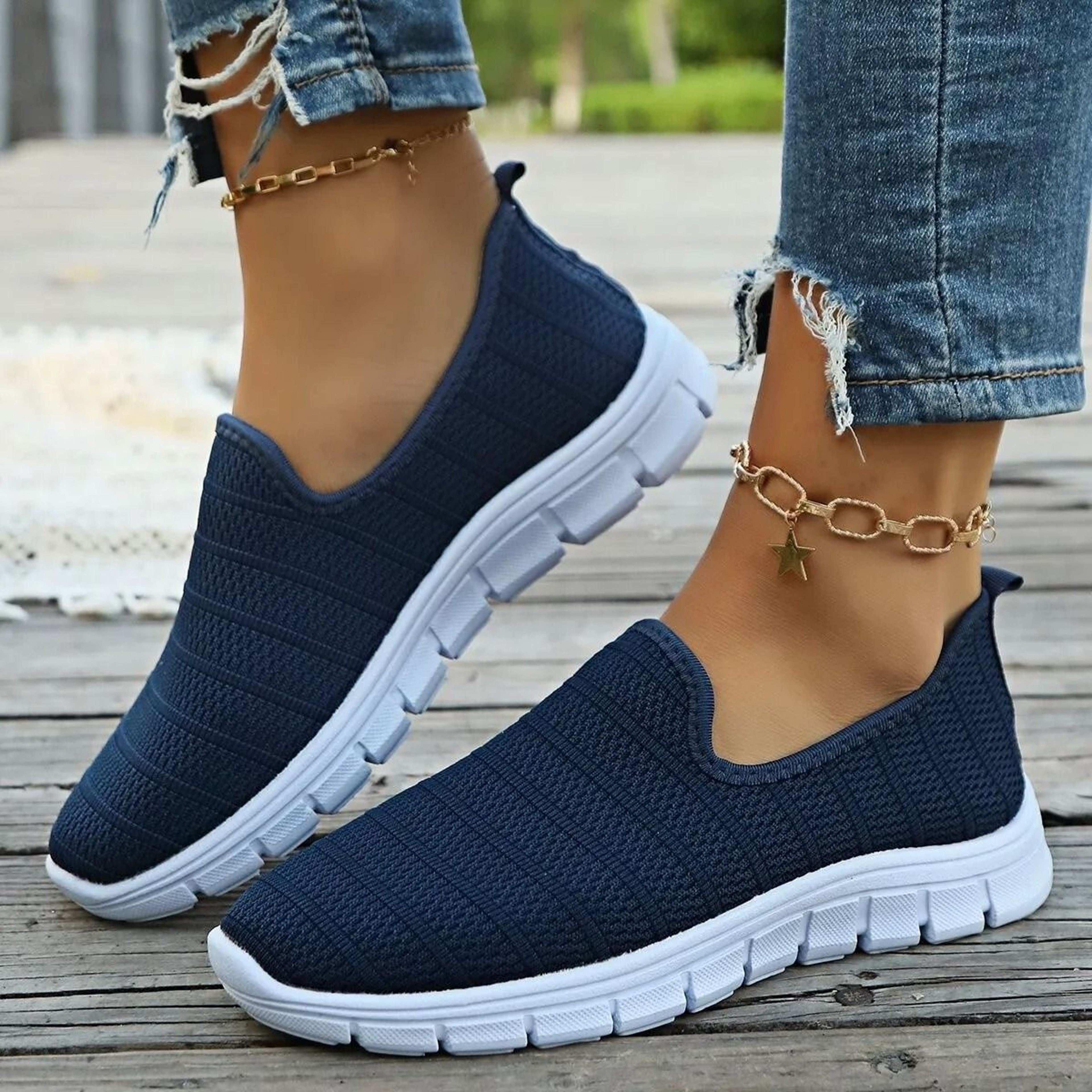 Womens Slip On Mesh Sneakers Summer Casual Lightweight Walking Loafers With Soft Sole And Breathabl 2