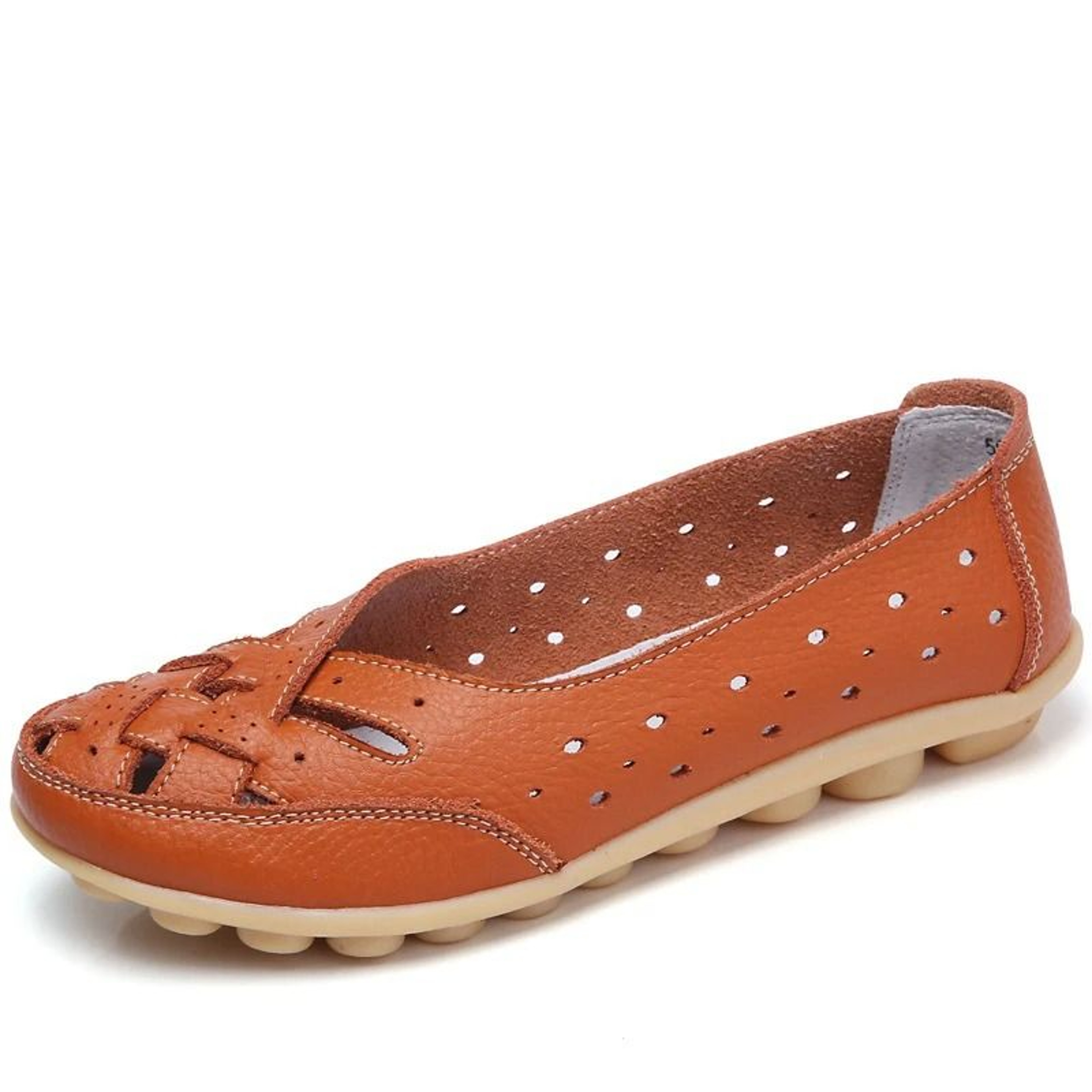 Soft Leather Slip On Loafers For Women Breathable Summer Flat Shoes For Nursing Casual Comfort And  7