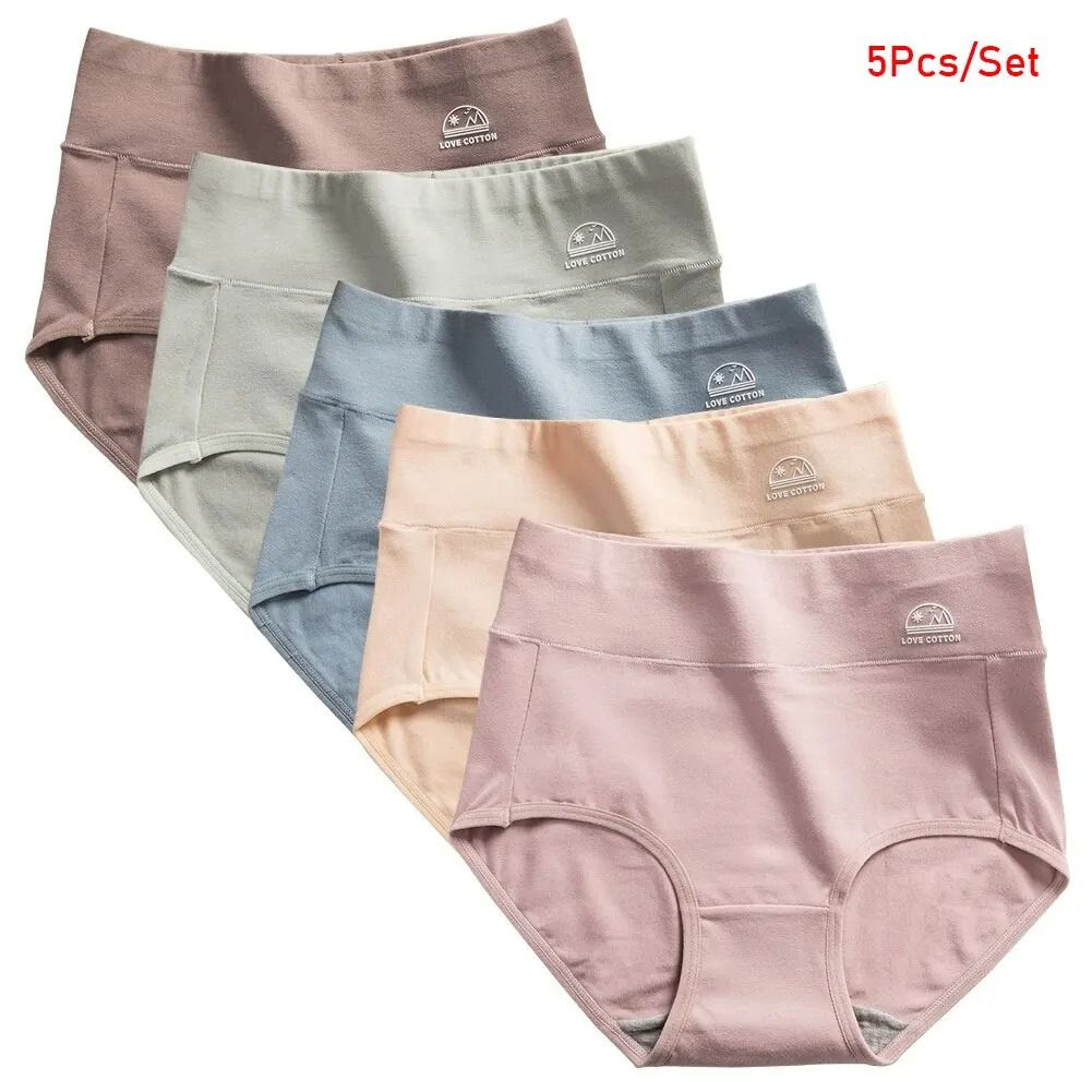 High Waist Pure Cotton Panties Set For Women Comfortable Breathable Briefs In M To XXXL Sizes 6