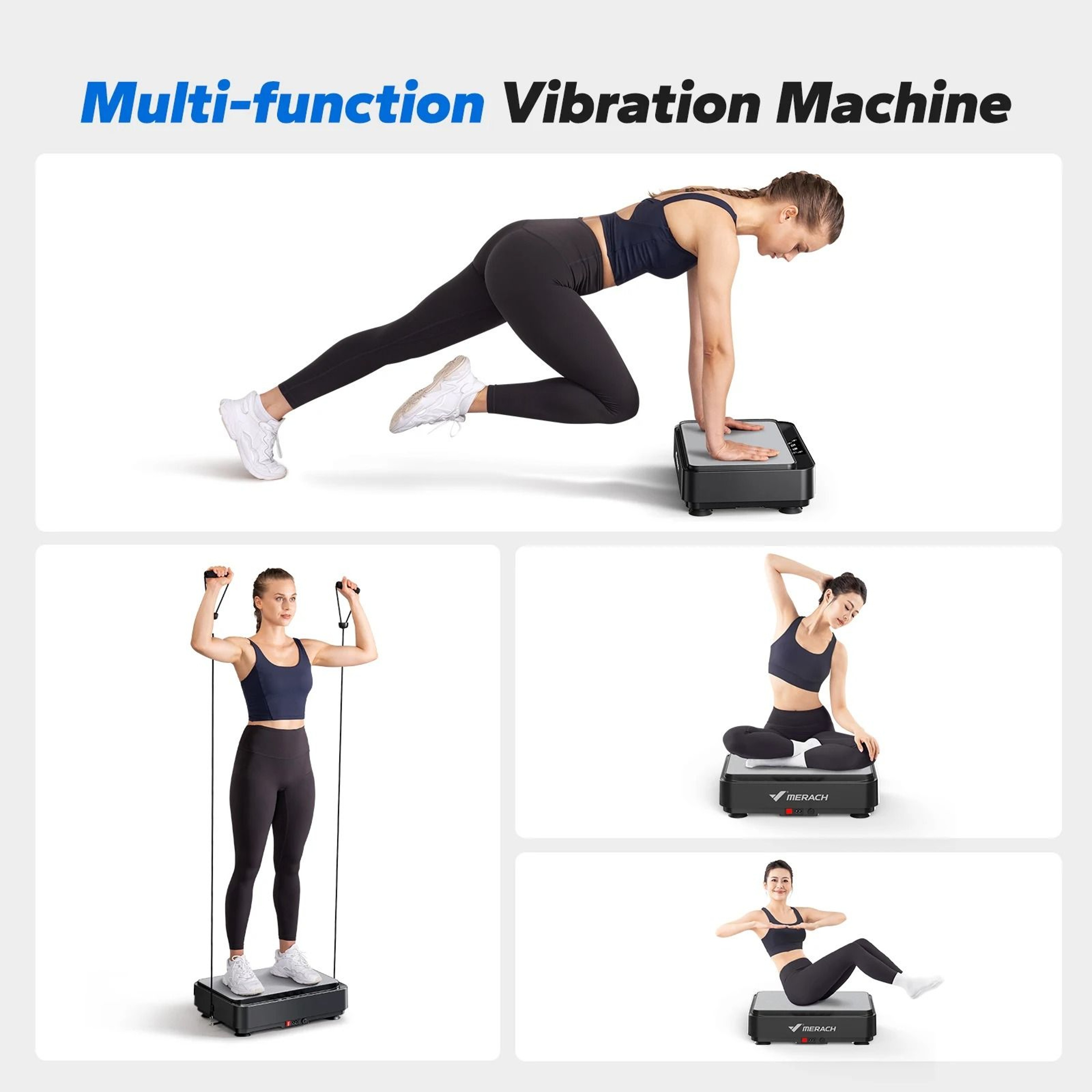 Merach Vibration Plate Exercise Machine For Lymph Drainage Pain Relief Weight Loss 3