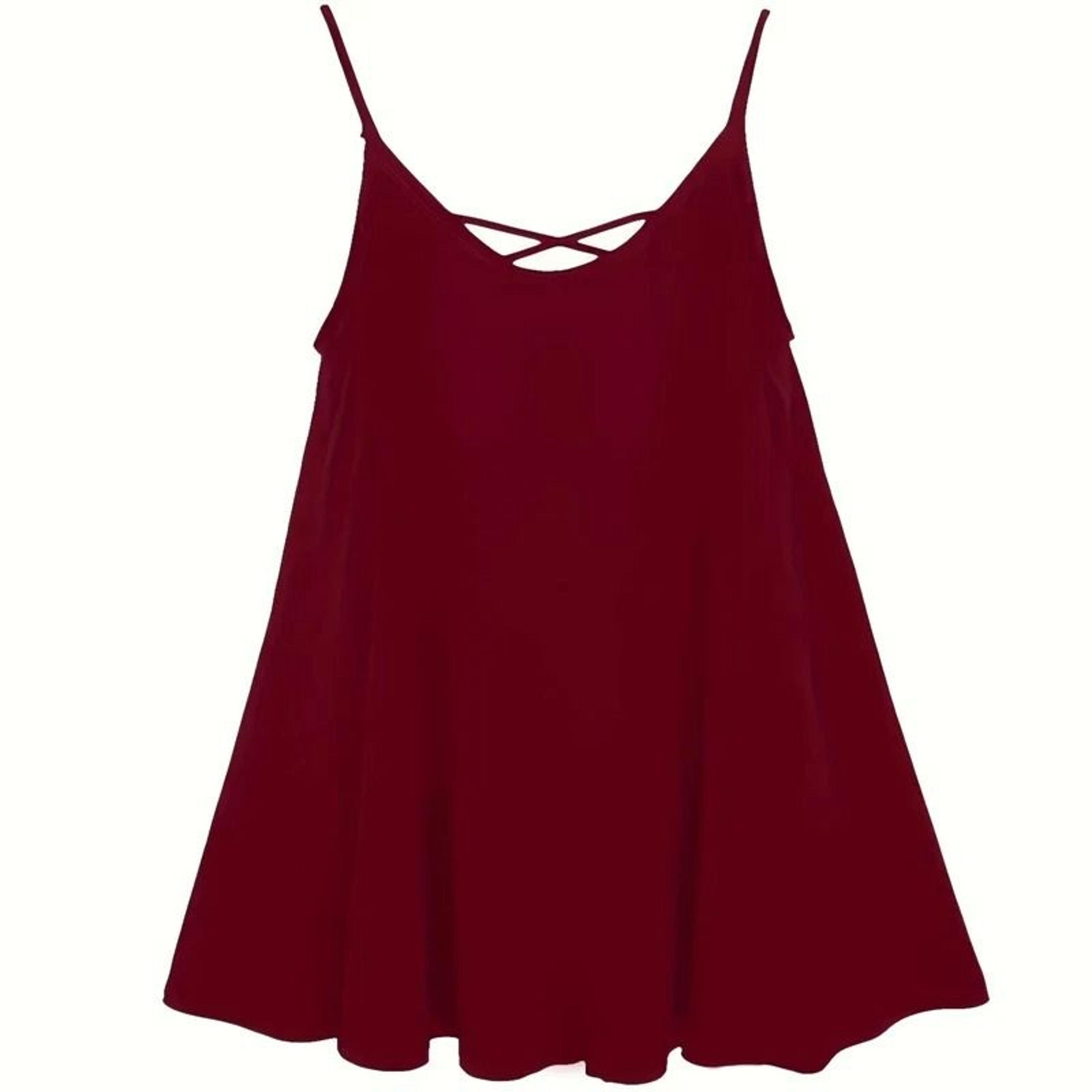 Loose Fit Solid Color Chiffon Sling Dress For Women 5