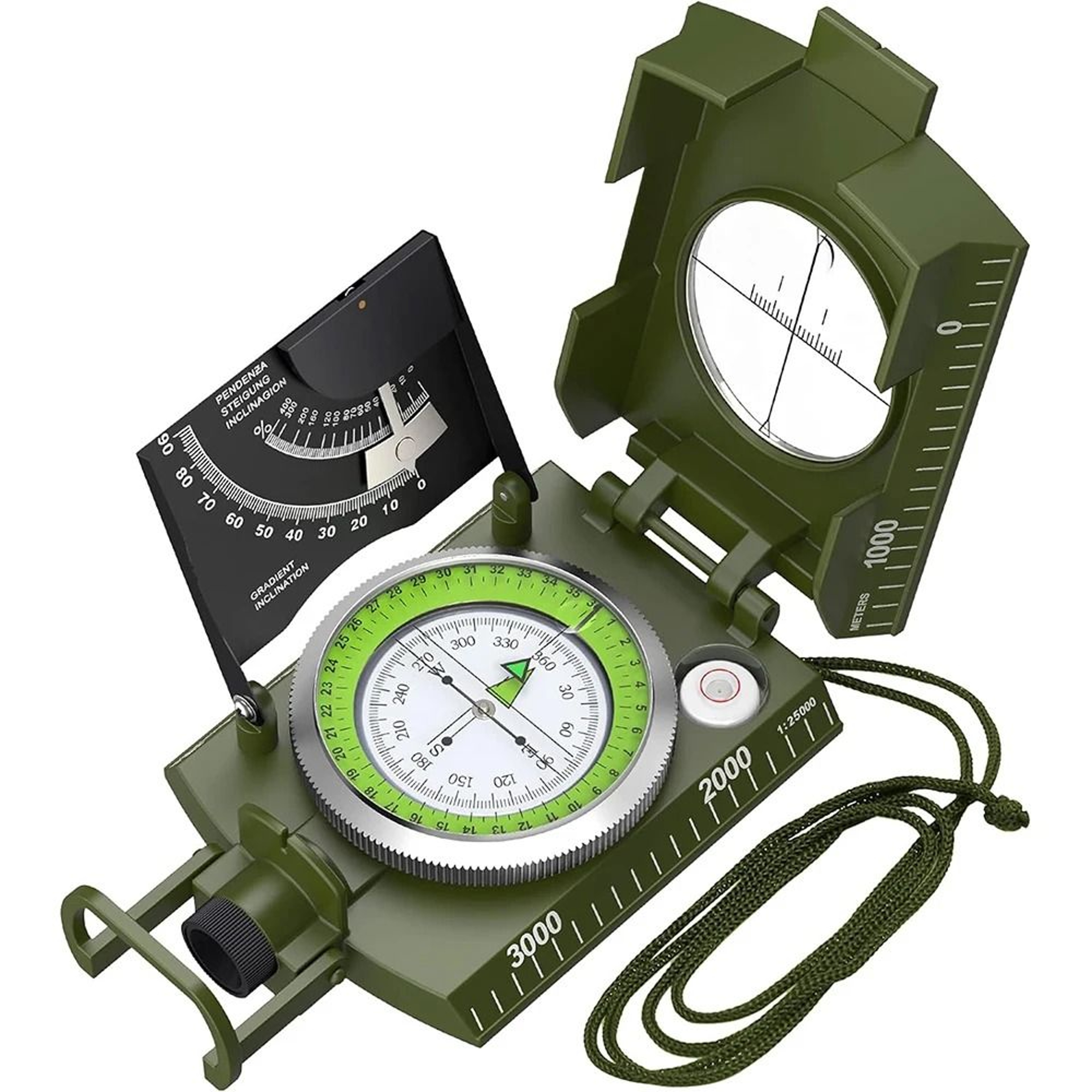 Multifunctional High Precision Waterproof Military Compass For Outdoor Survival 0