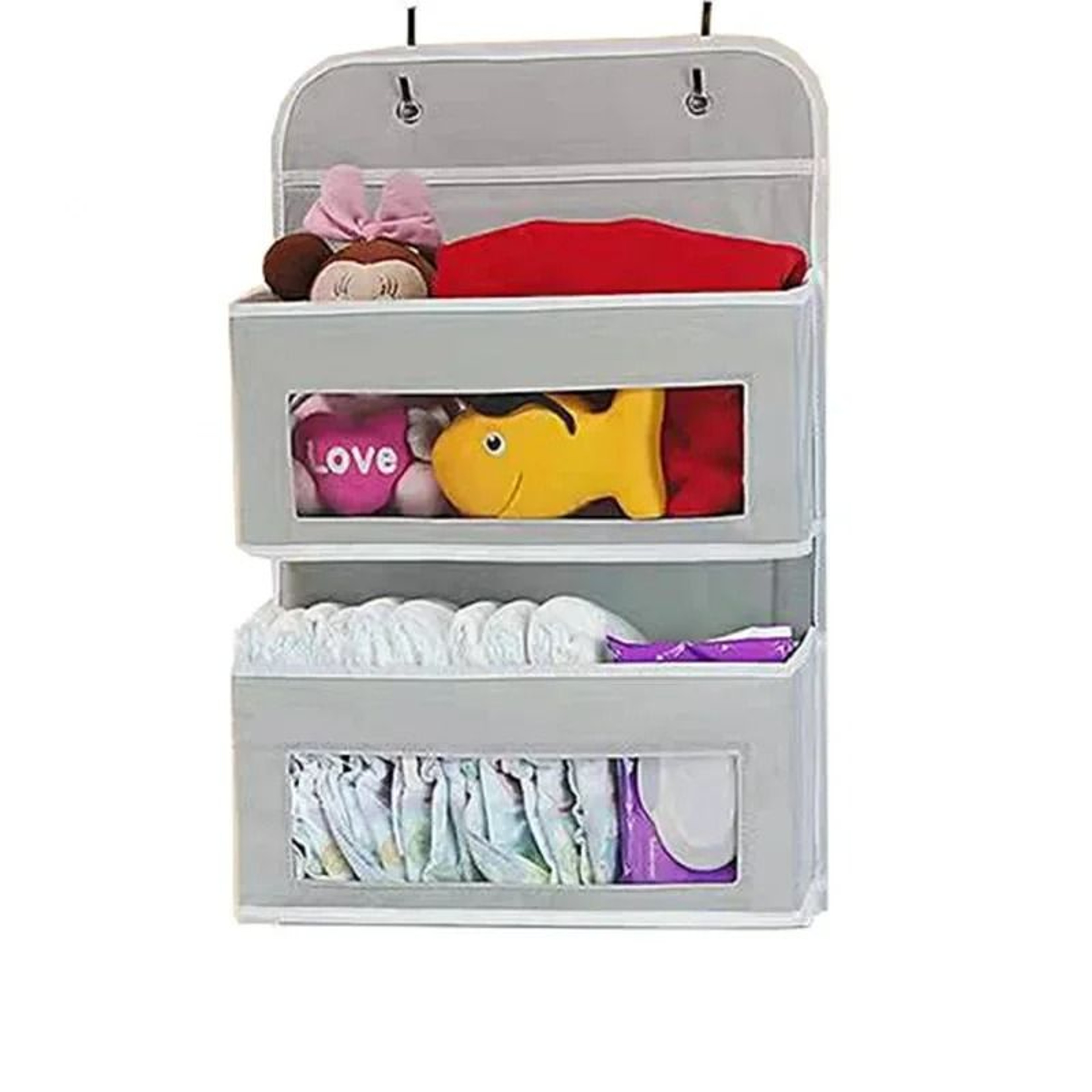5 Shelf Hanging Storage Organizer Behind Door Anti Tilt Large Capacity Pockets 8