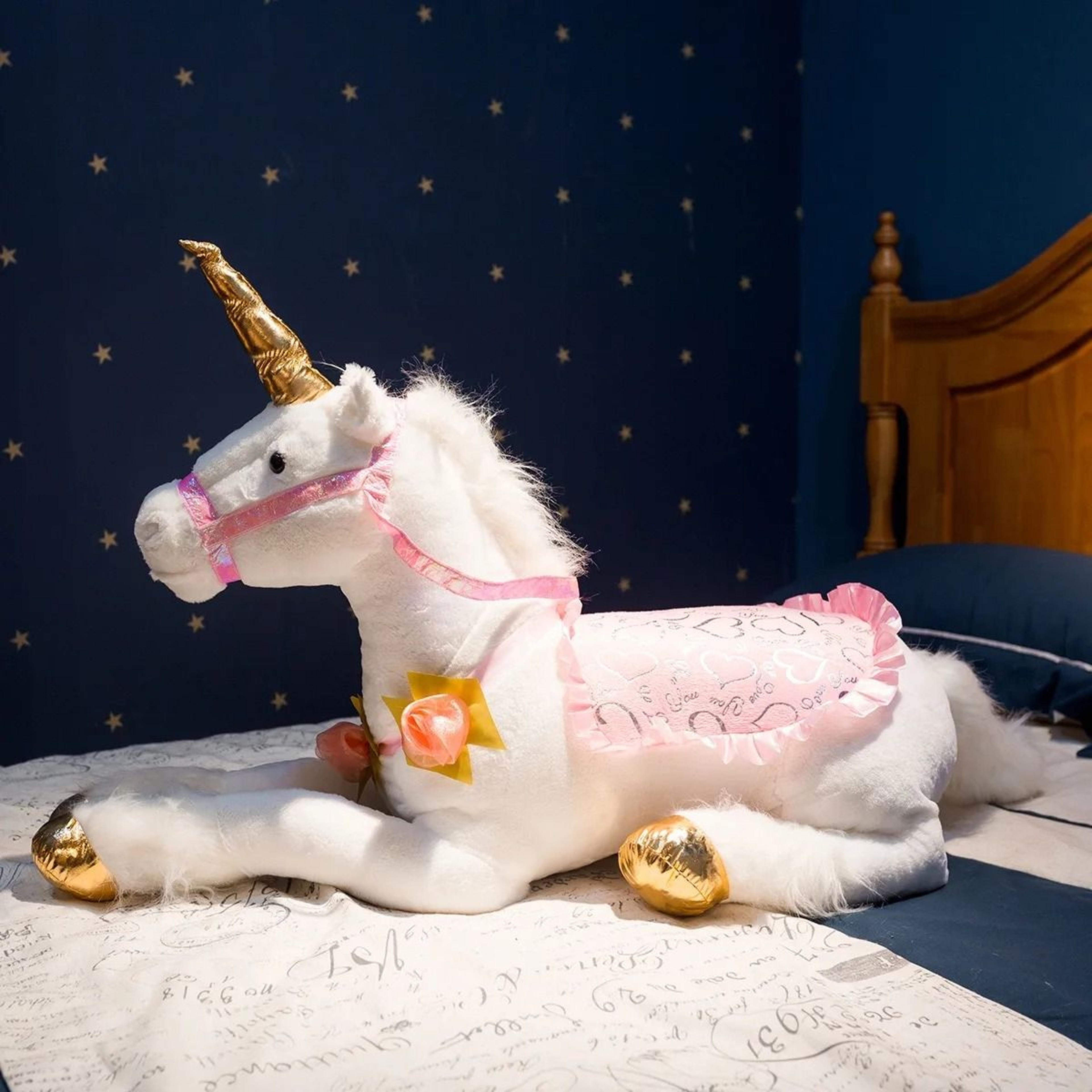 Large 100 Cm Unicorn Plush Toy Soft Stuffed Animal For Kids 0