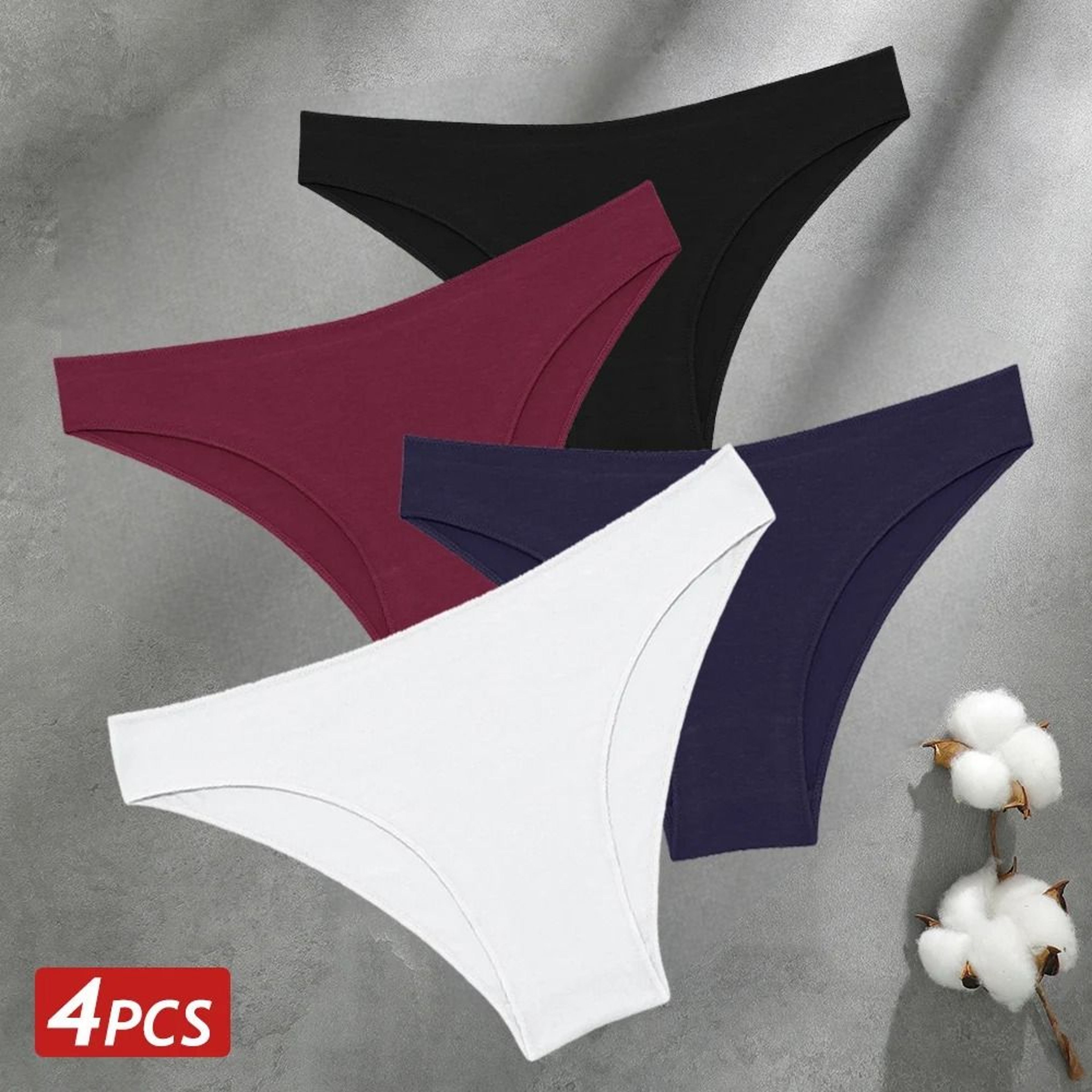 Women Seamless Cotton Panties Set Breathable Low Waist Briefs 15