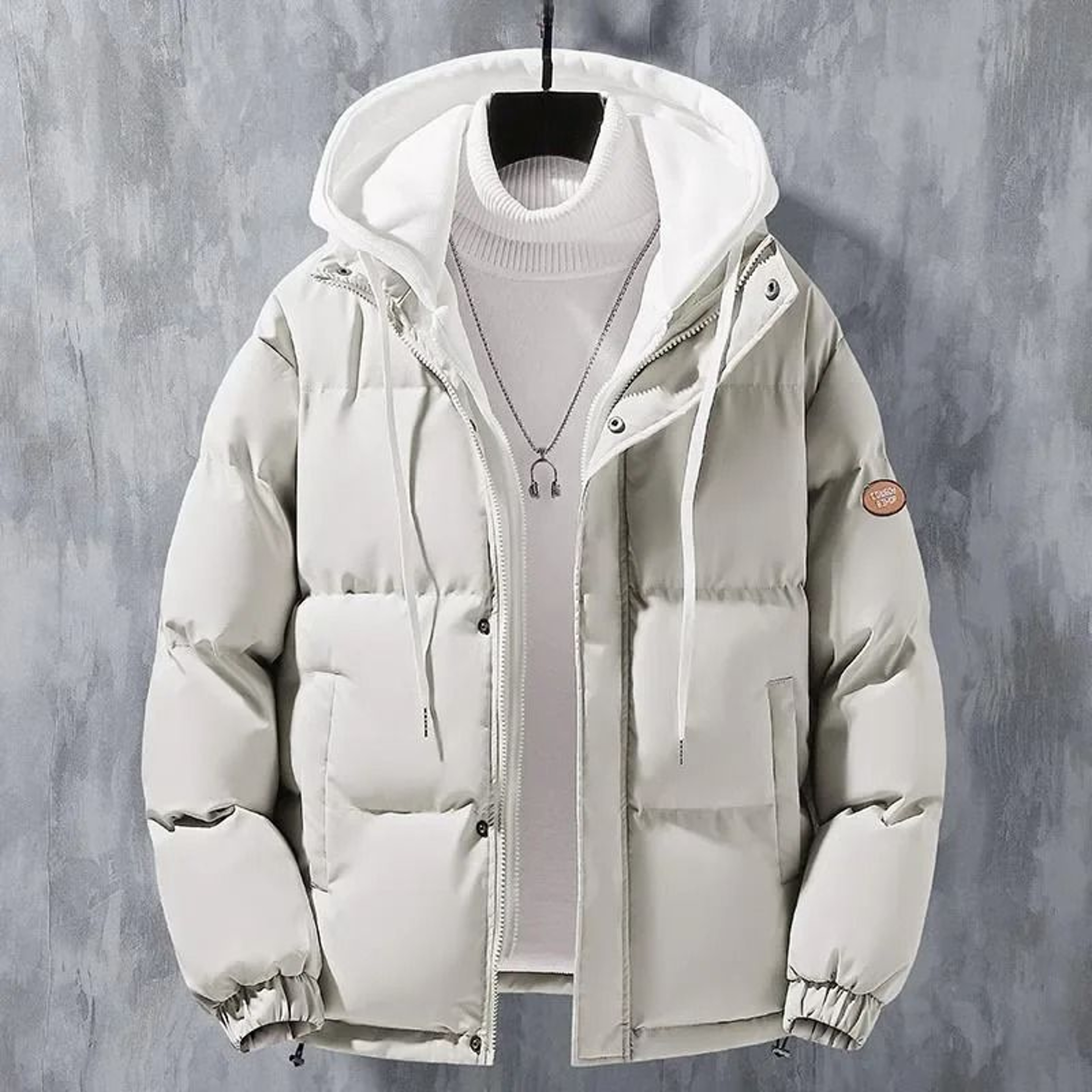 Winter Loose Fit Cotton Puffer Jacket For Men With Hood 5