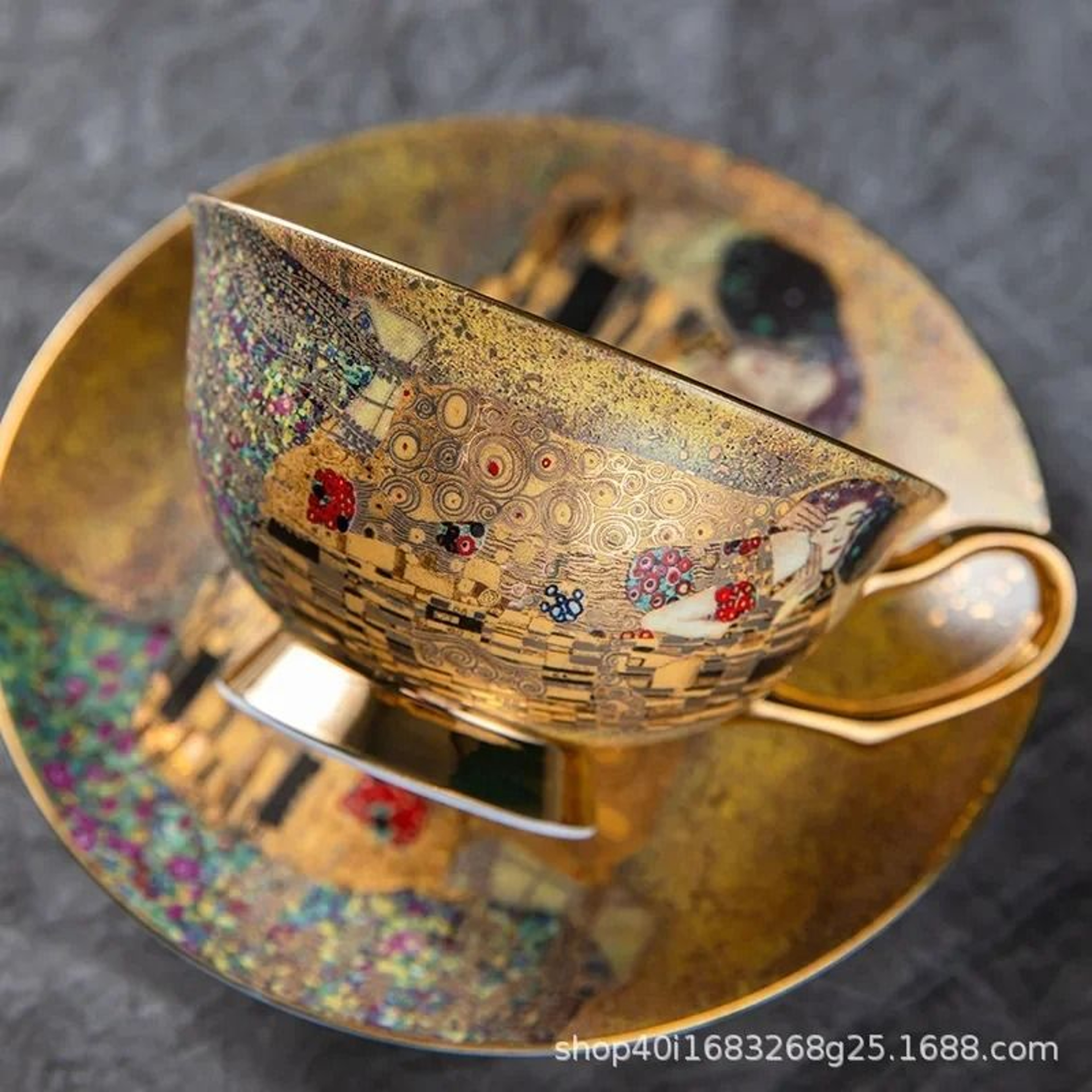European Bone China Tea Cup Saucer And Spoon Set Afternoon Tea Gift 3