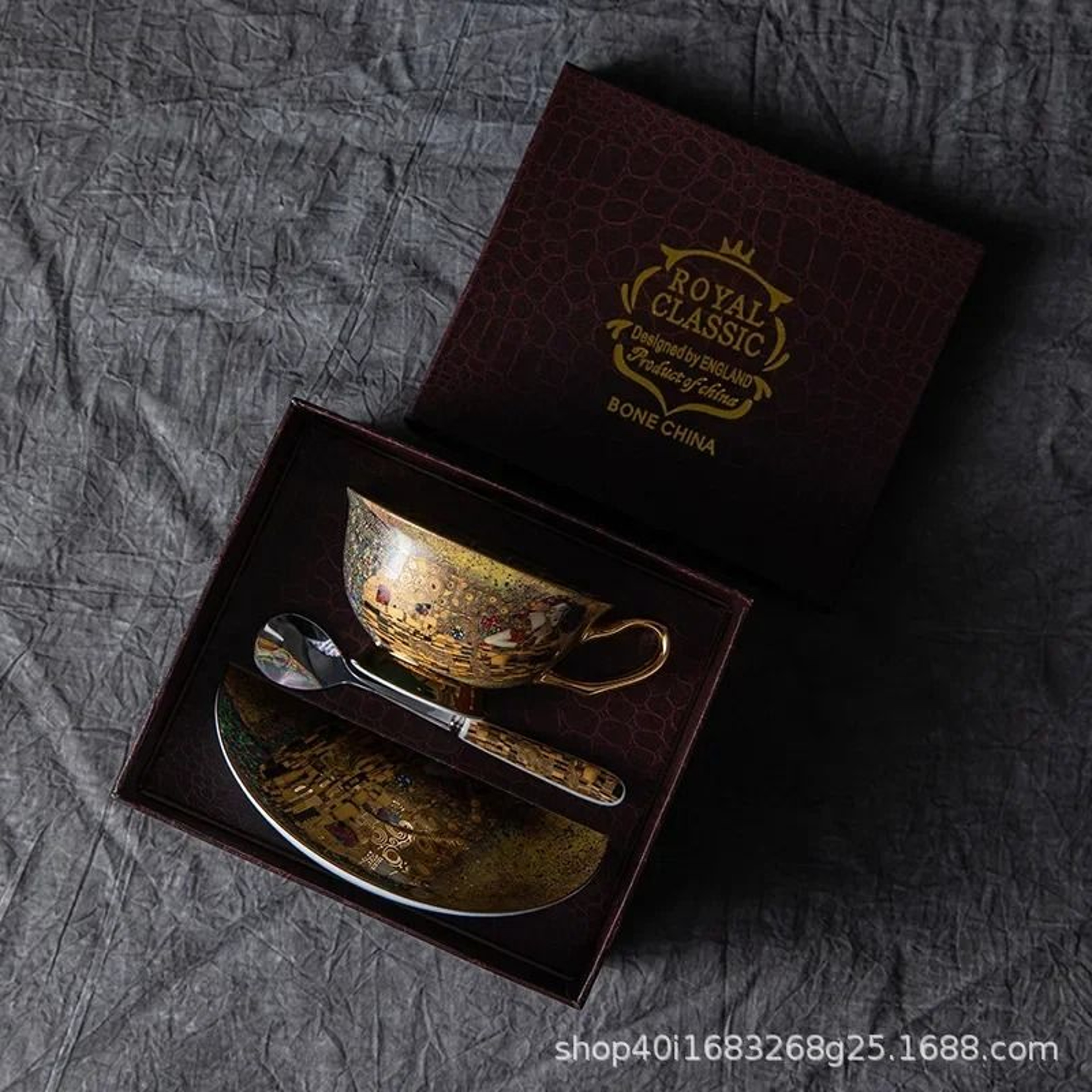 European Bone China Tea Cup Saucer And Spoon Set Afternoon Tea Gift 5
