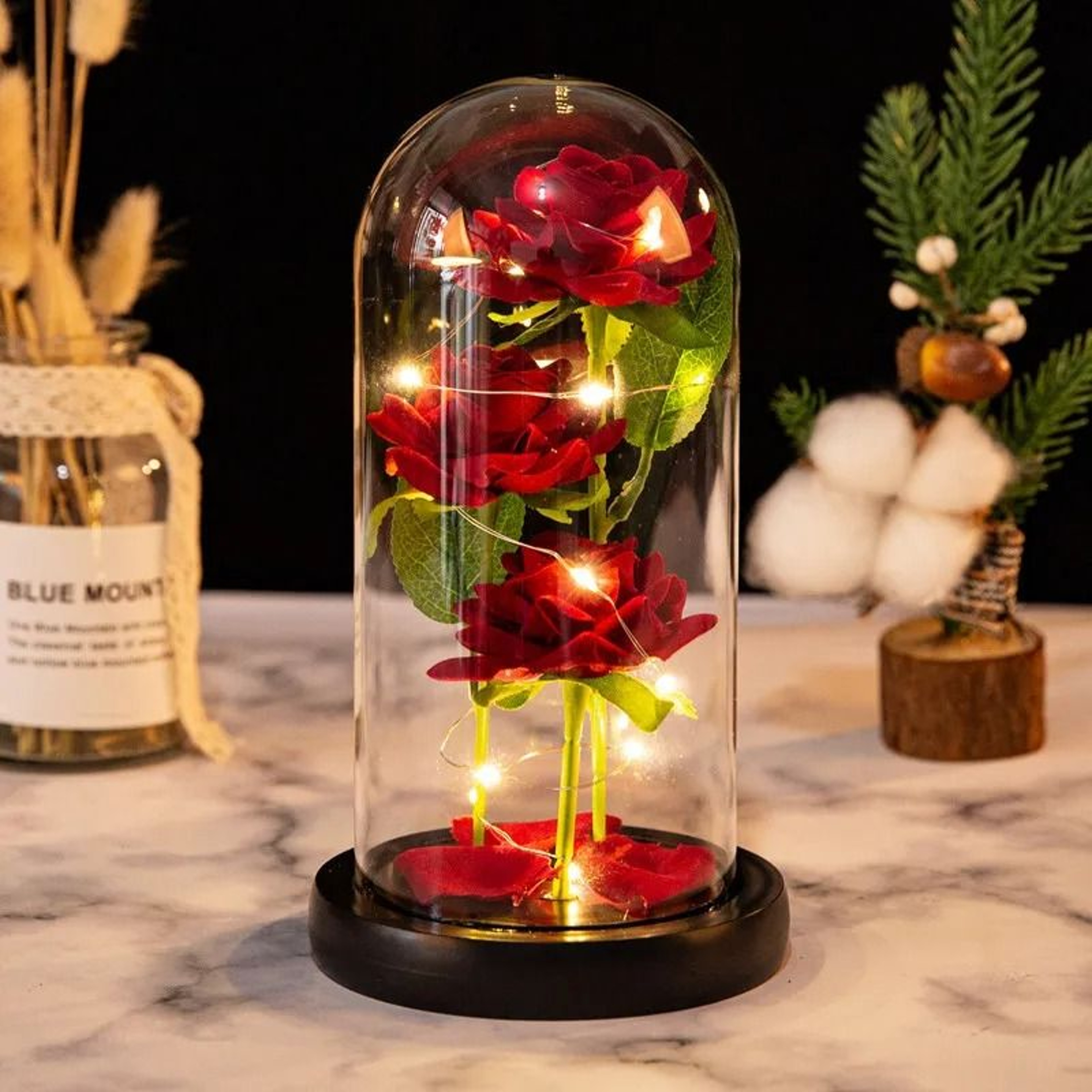 LED Galaxy Rose Artificial Flowers Gift For Wedding Valentine Day And Mothers Day Decoration 7