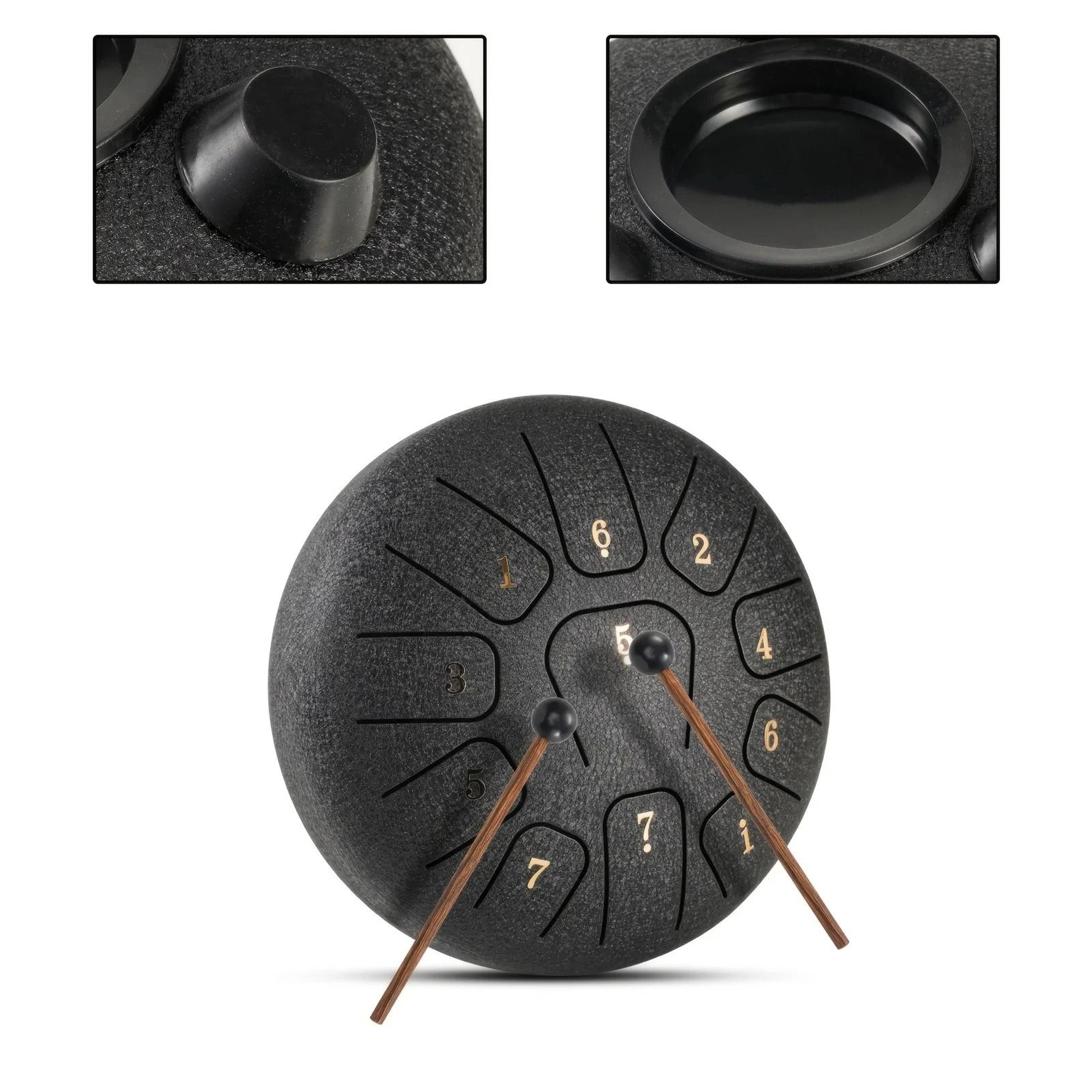 Miwayer 6 Inch Steel Tongue Drum 11 Note Sound Healing Instrument With Tuning Kit For Yoga Meditati 3