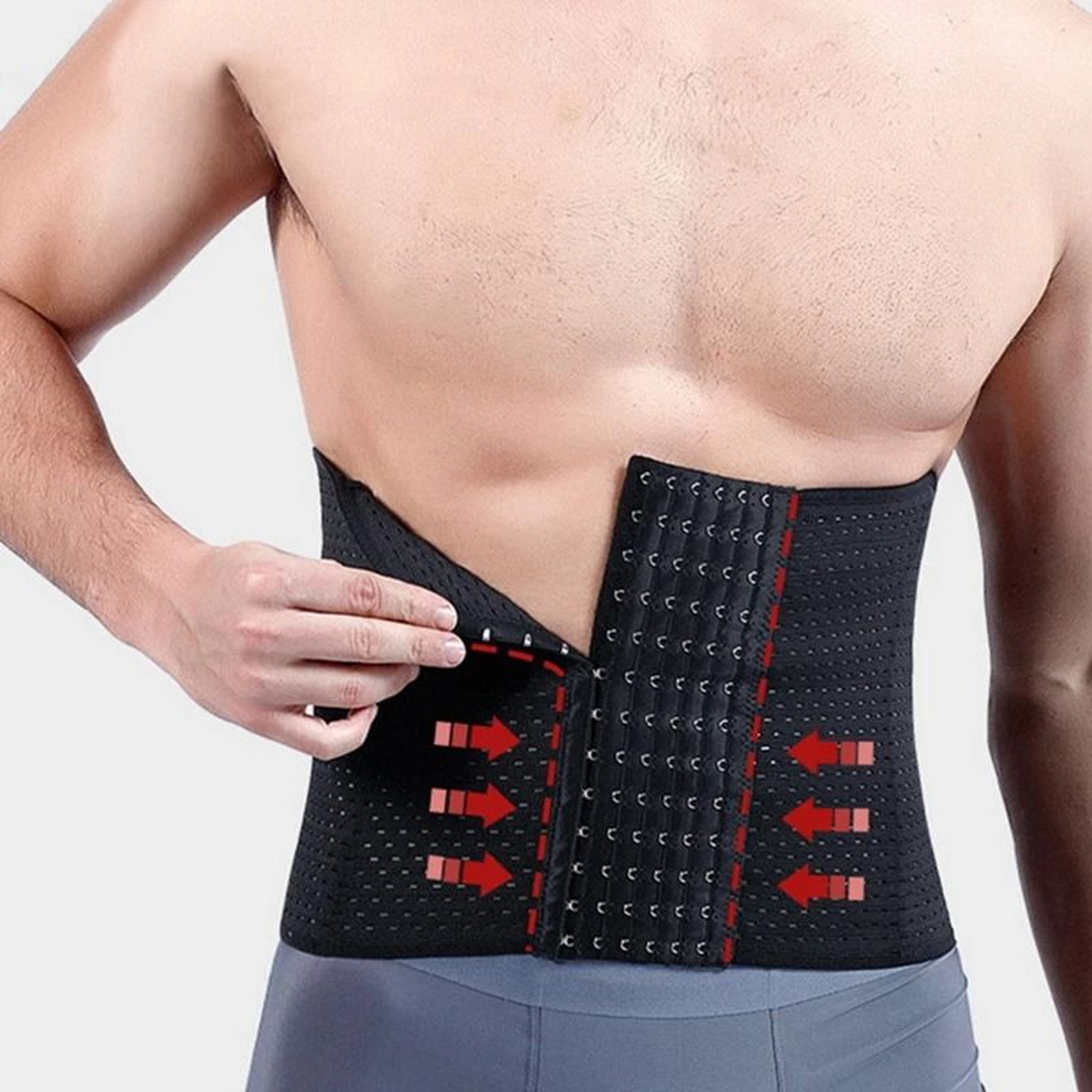 Men Slimming Body Shaper Waist Trainer Belt For Abdomen Tummy Control Compression Shapewear 3