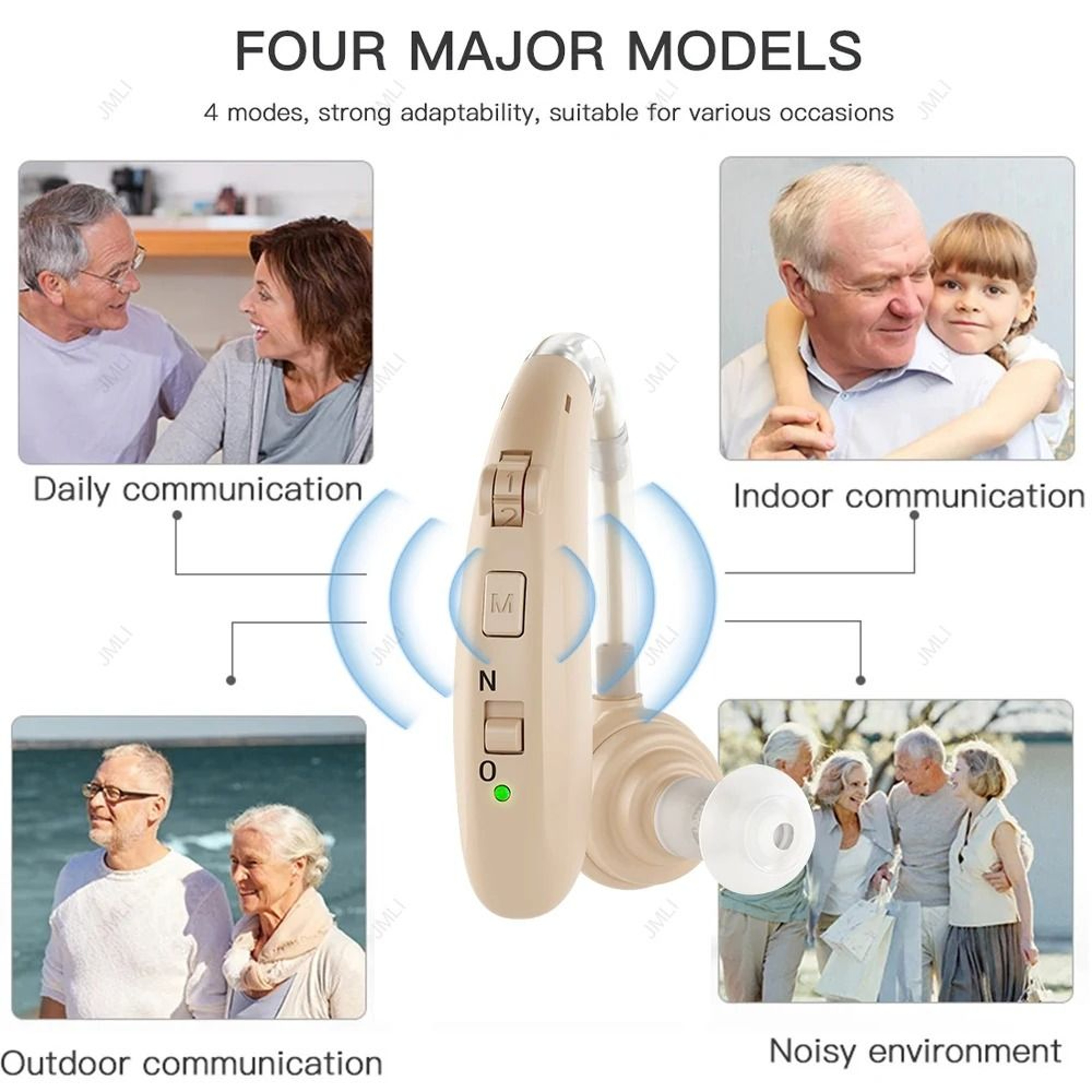 Rechargeable Digital Hearing Aid Adjustable Tone Sound Amplifier For Elderly 4