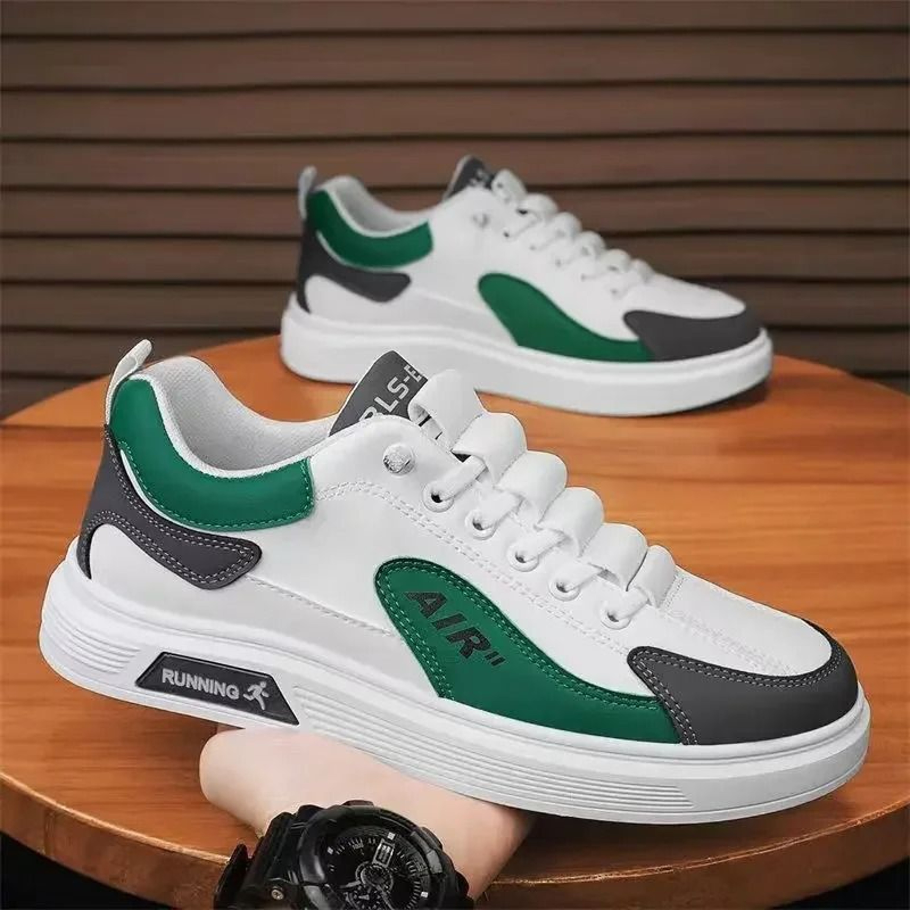 Men Leather Low Top Casual Sneakers Trendy Running Style 6