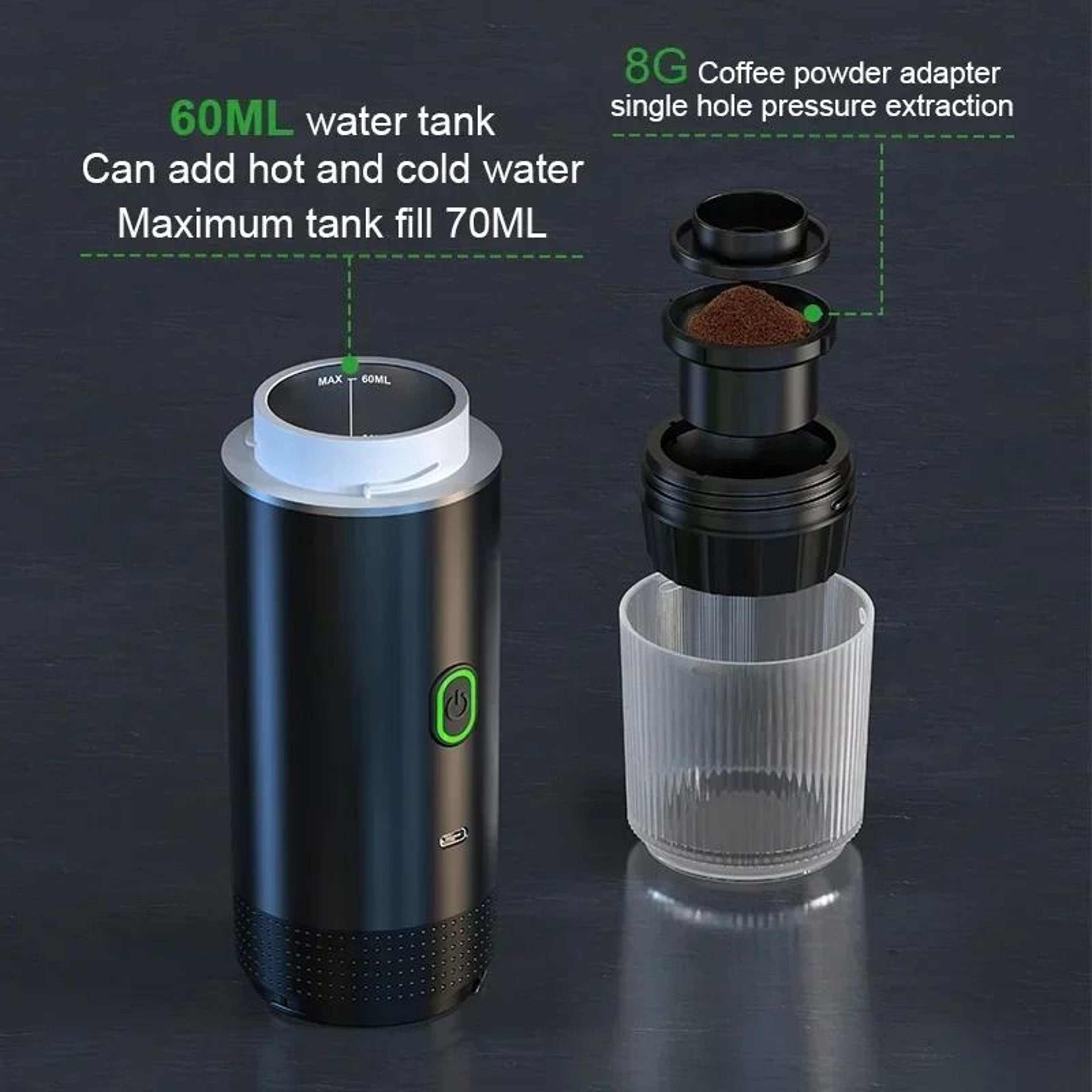 Wireless Electric Portable Espresso Coffee Maker For Car Home And Camping 4
