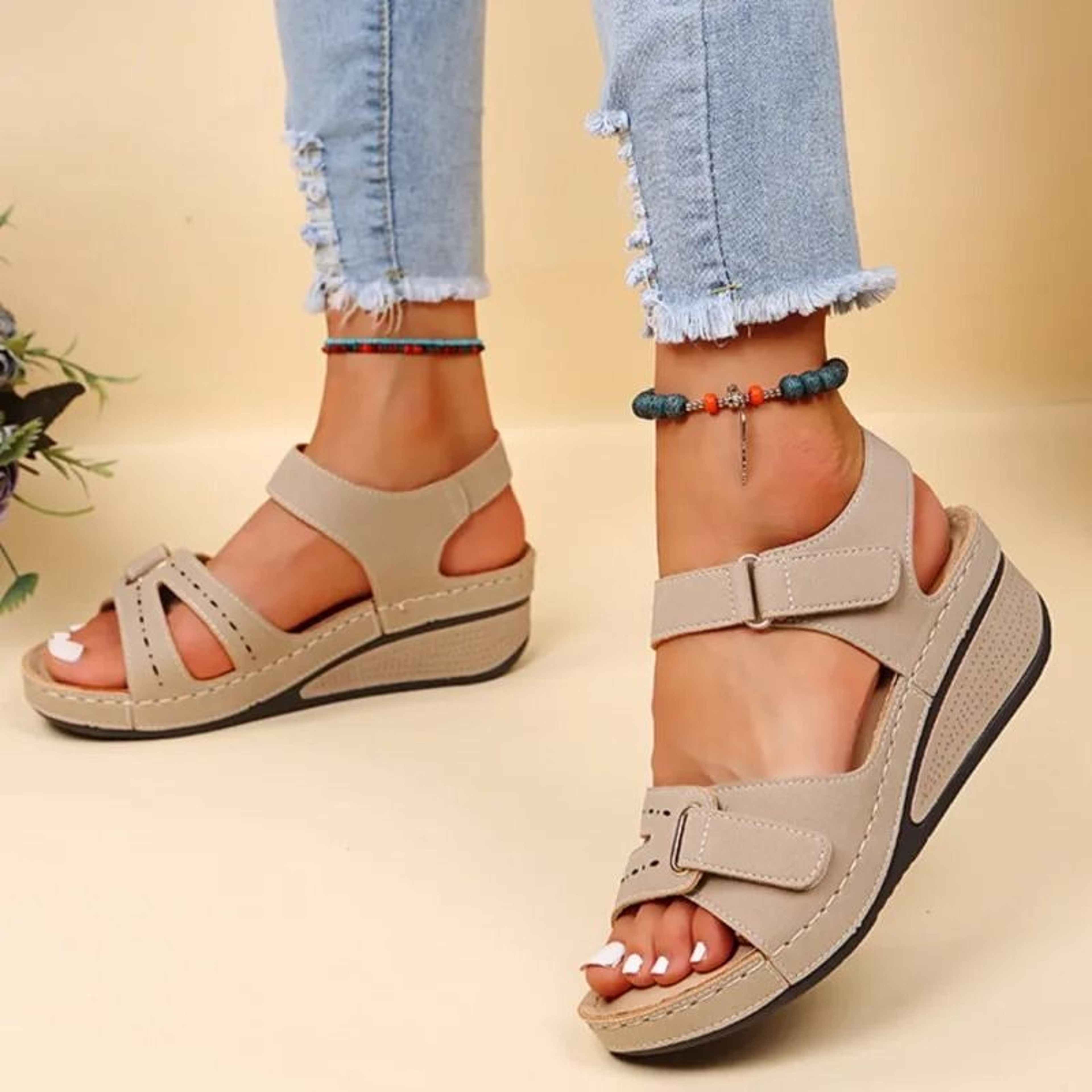 Women Soft Slip On Open Toe Casual Sandals Comfortable Walking Summer Footwear 1