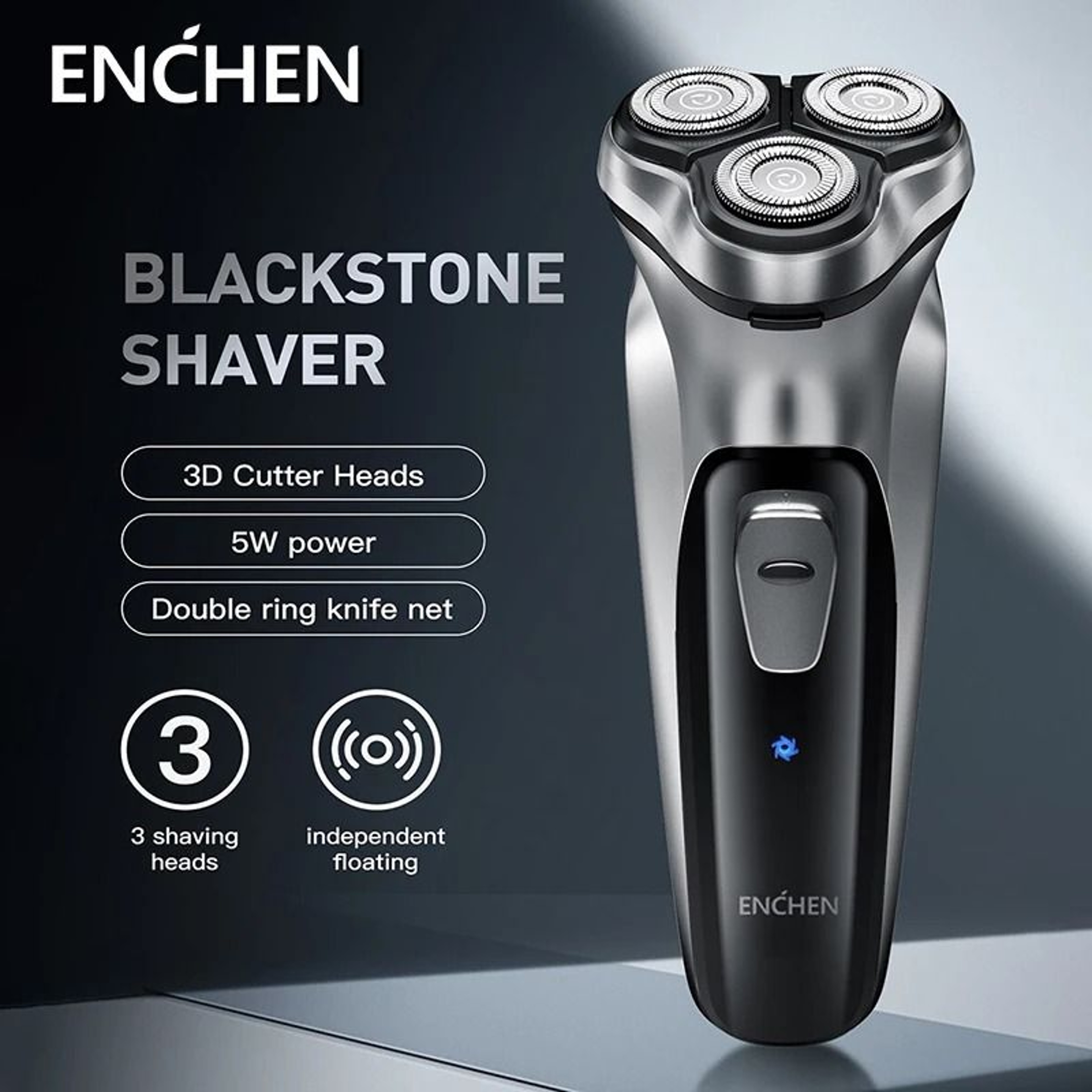 ENCHEN Blackstone Rotary Shaver For Men 3D Floating Blade USB Rechargeable Beard Machine 0